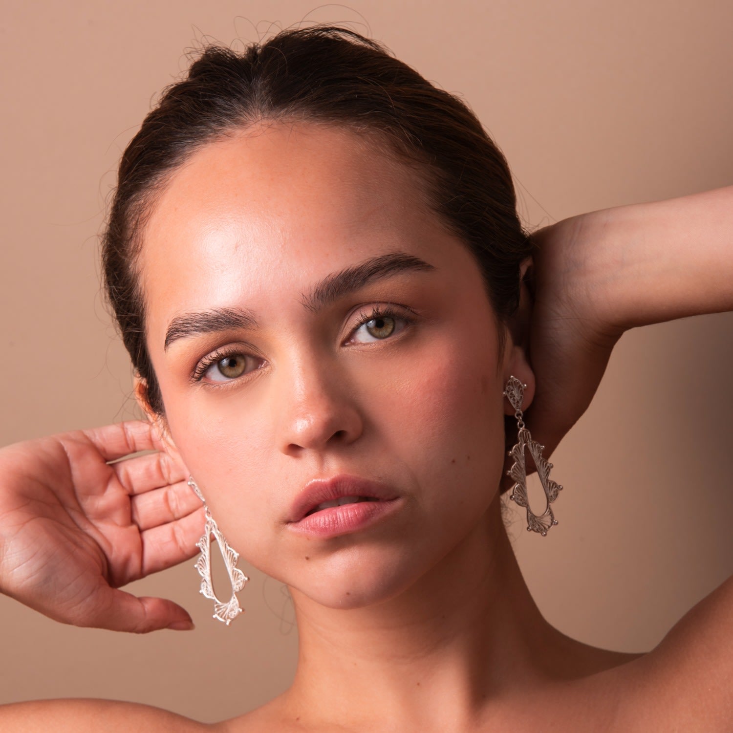 Long Candelita Silver Earrings