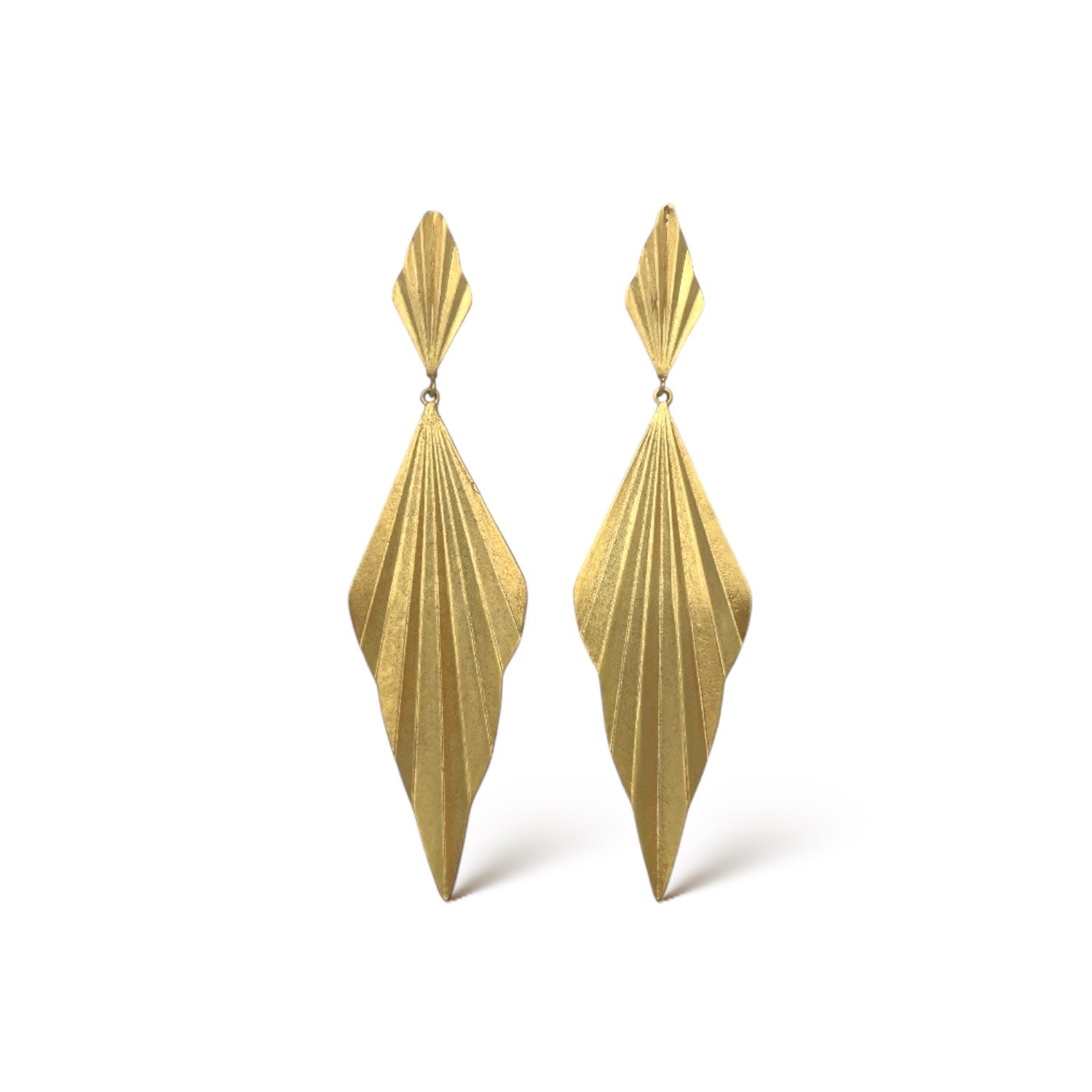 Long Style Gold Earrings