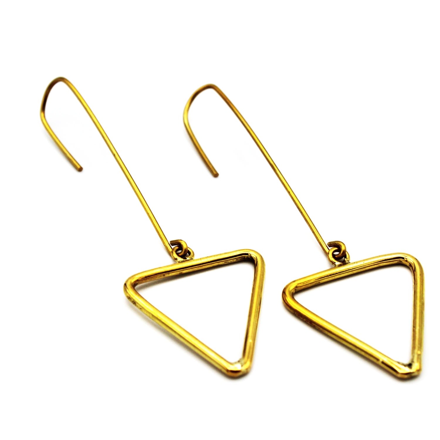 Long Triangle Earrings