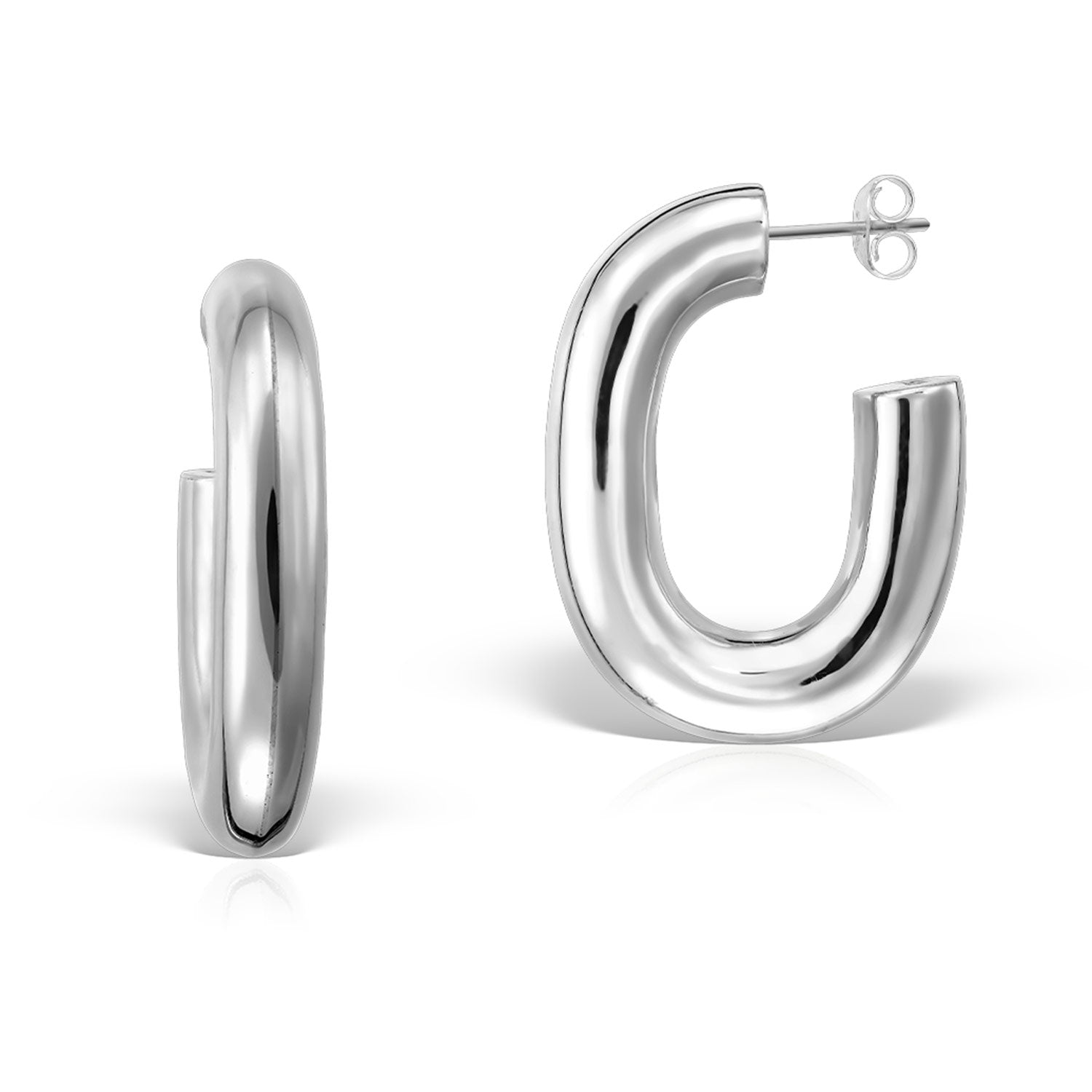 Loop Hoops, Sterling Silver