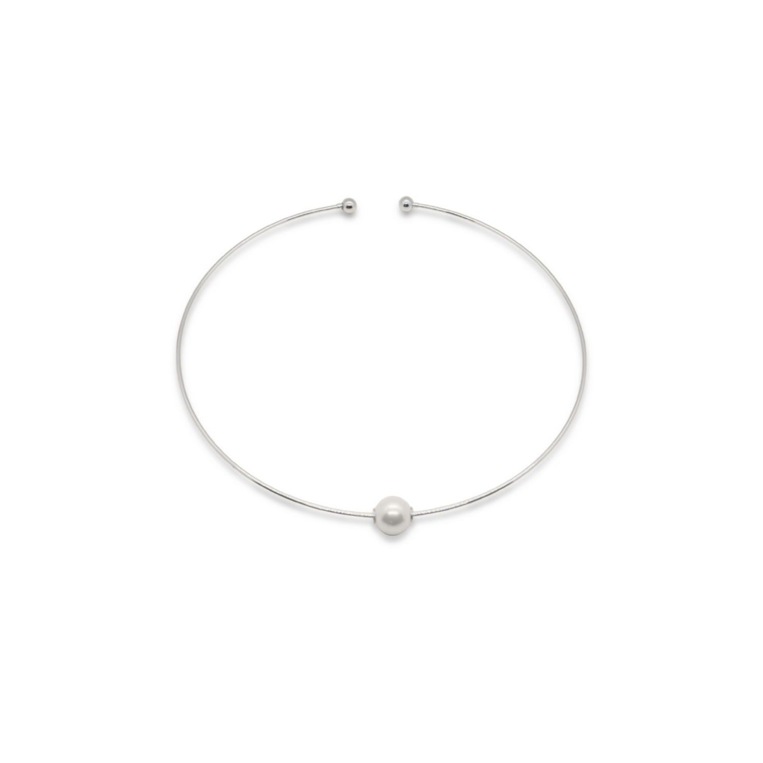 Loreli Faux Pearl Choker - Silver