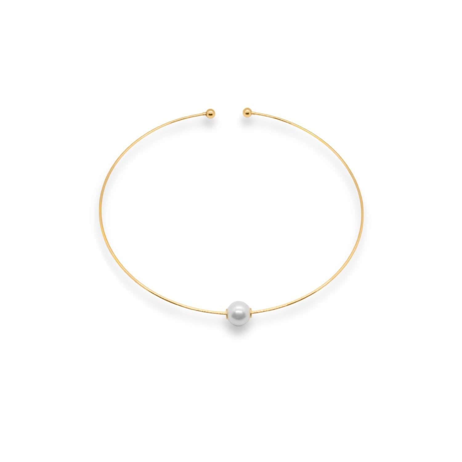 Loreli Faux Pearl Choker - Gold