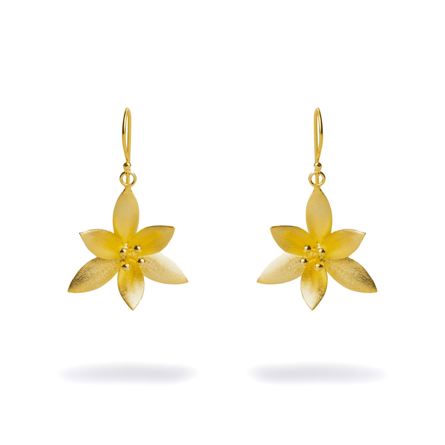 Lotus Blossom Gold Vermeil Earrings - Gold