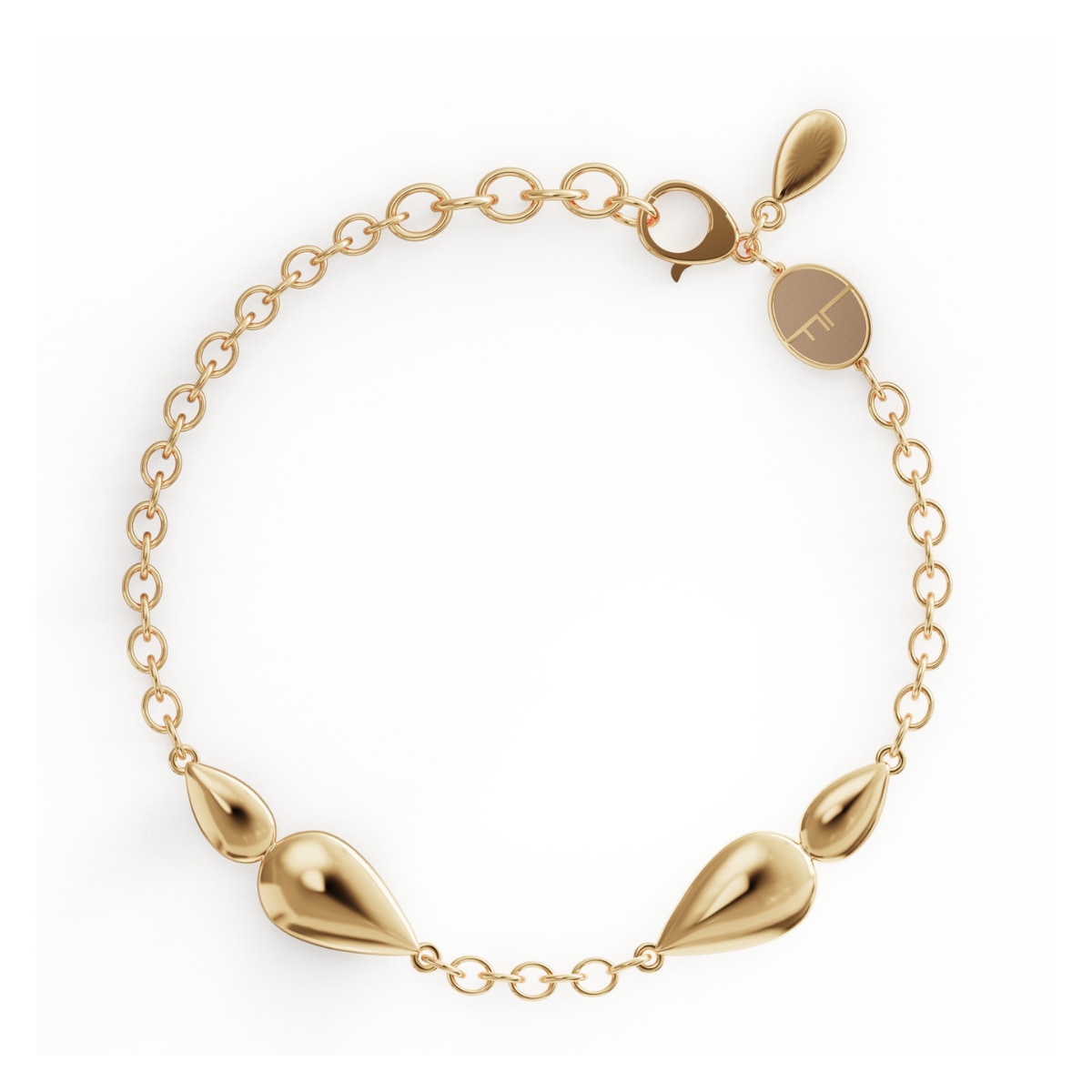 Lotus Bracelet, Gold Vermeil