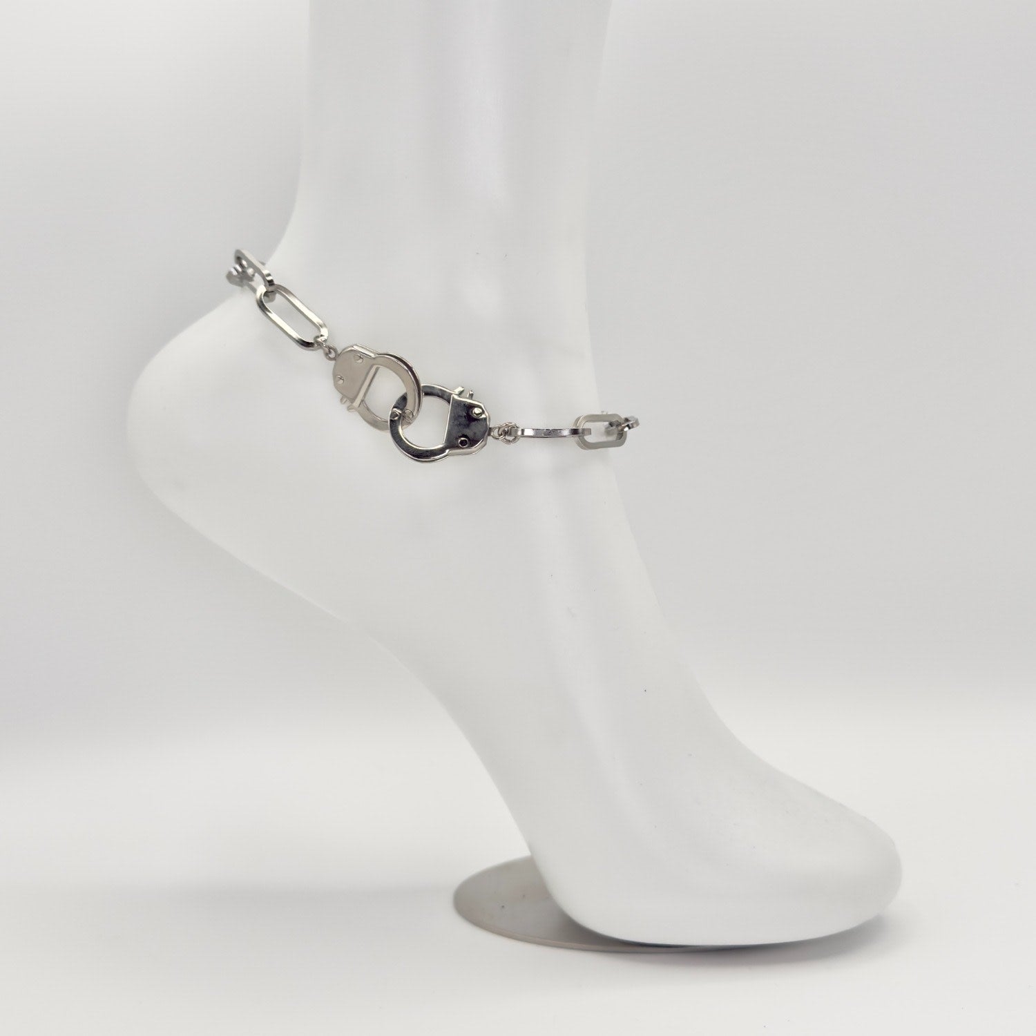 Love Bond Handcuff Anklet Silver