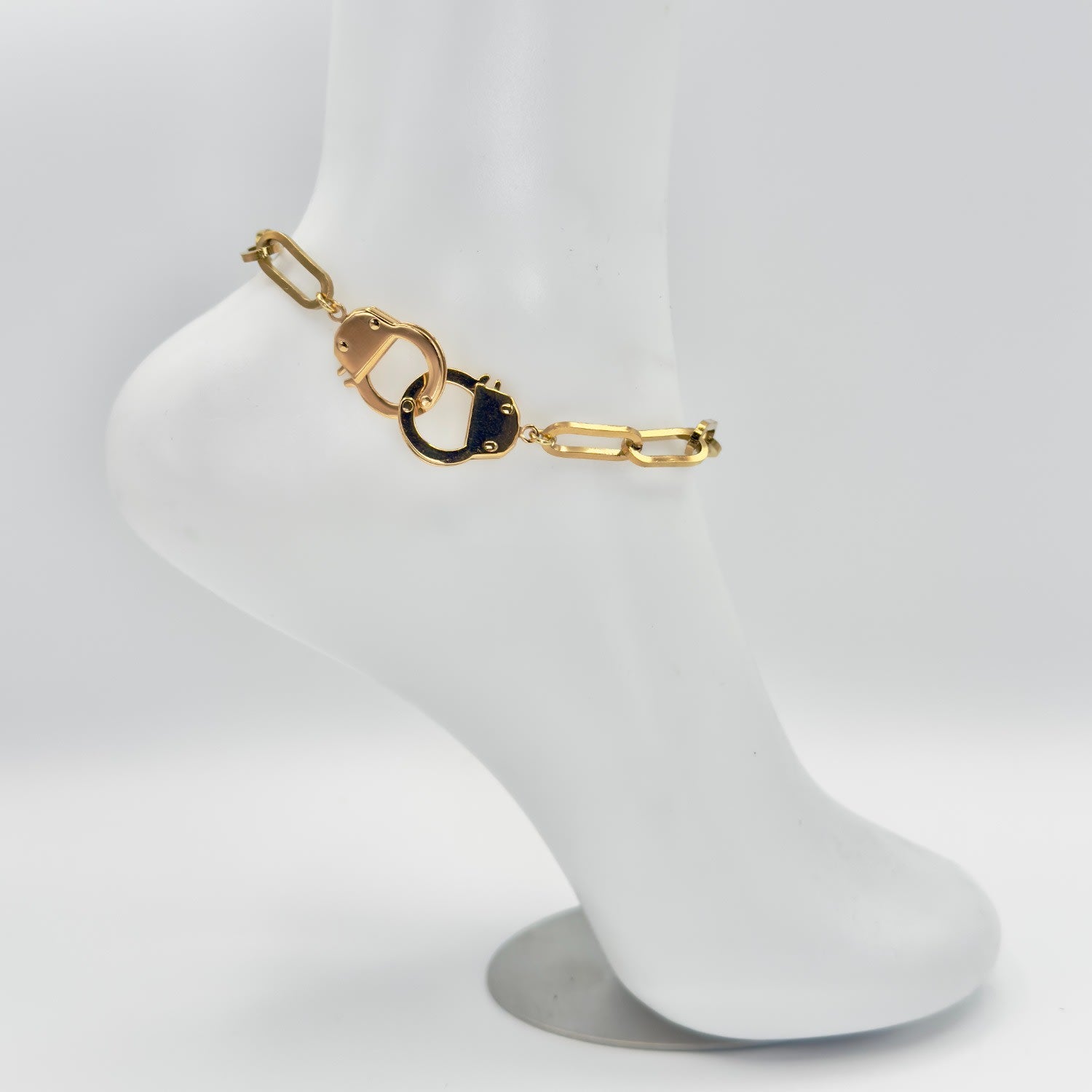 Love Bond Handcuff Anklet Yellow Gold
