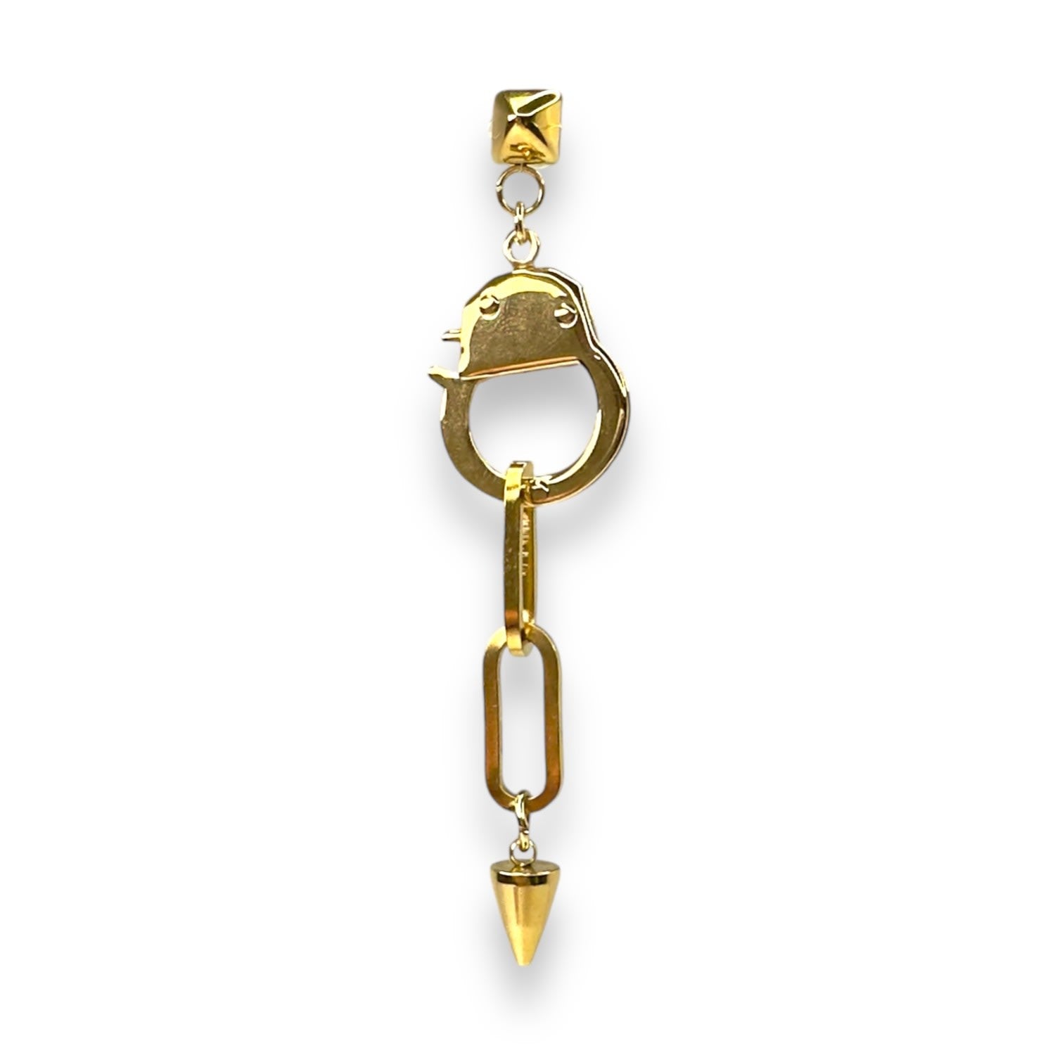 Love Bond Handcuff Single Earring Yellow Gold