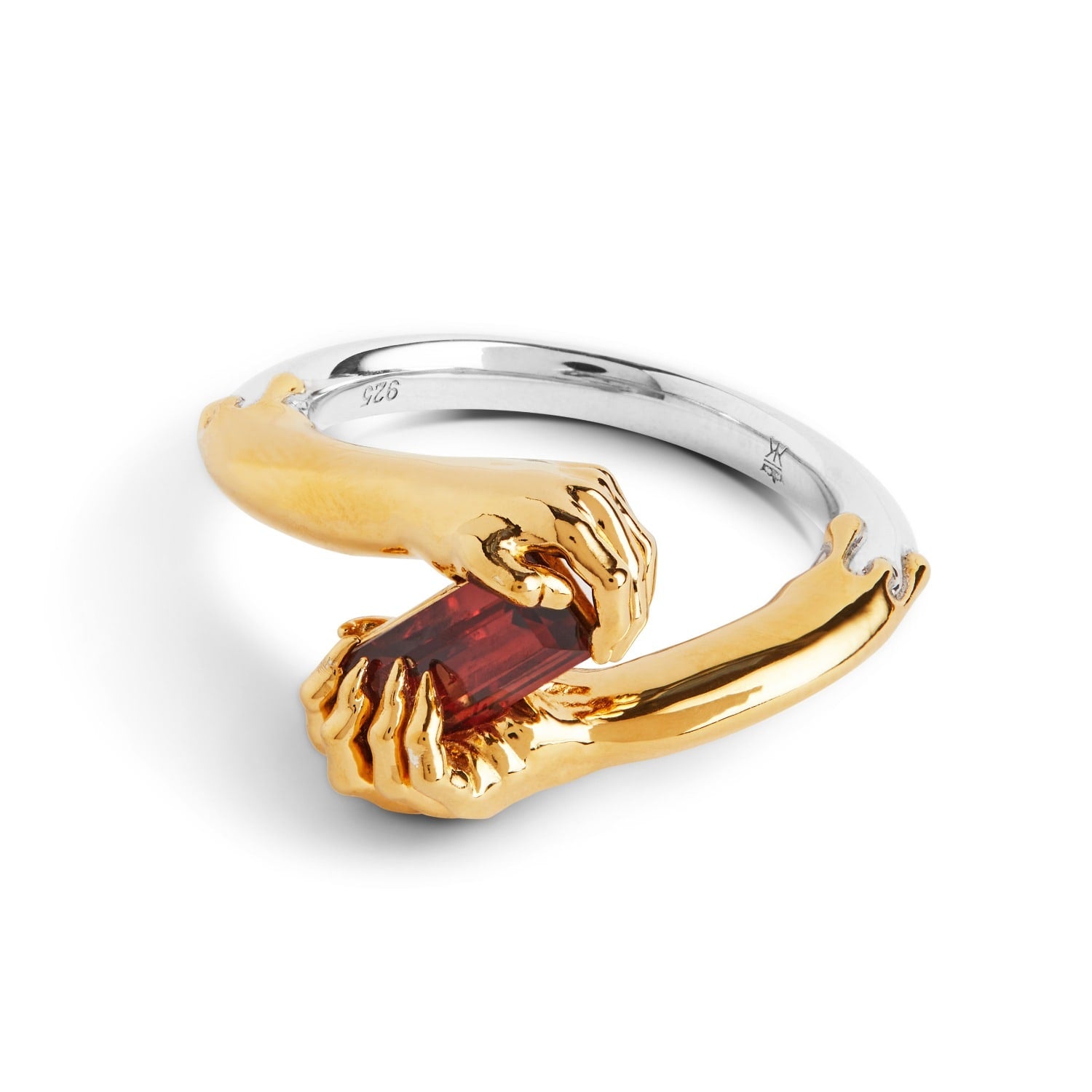 Love On Your Hand – Silver/Gold & Mozambique Garnet