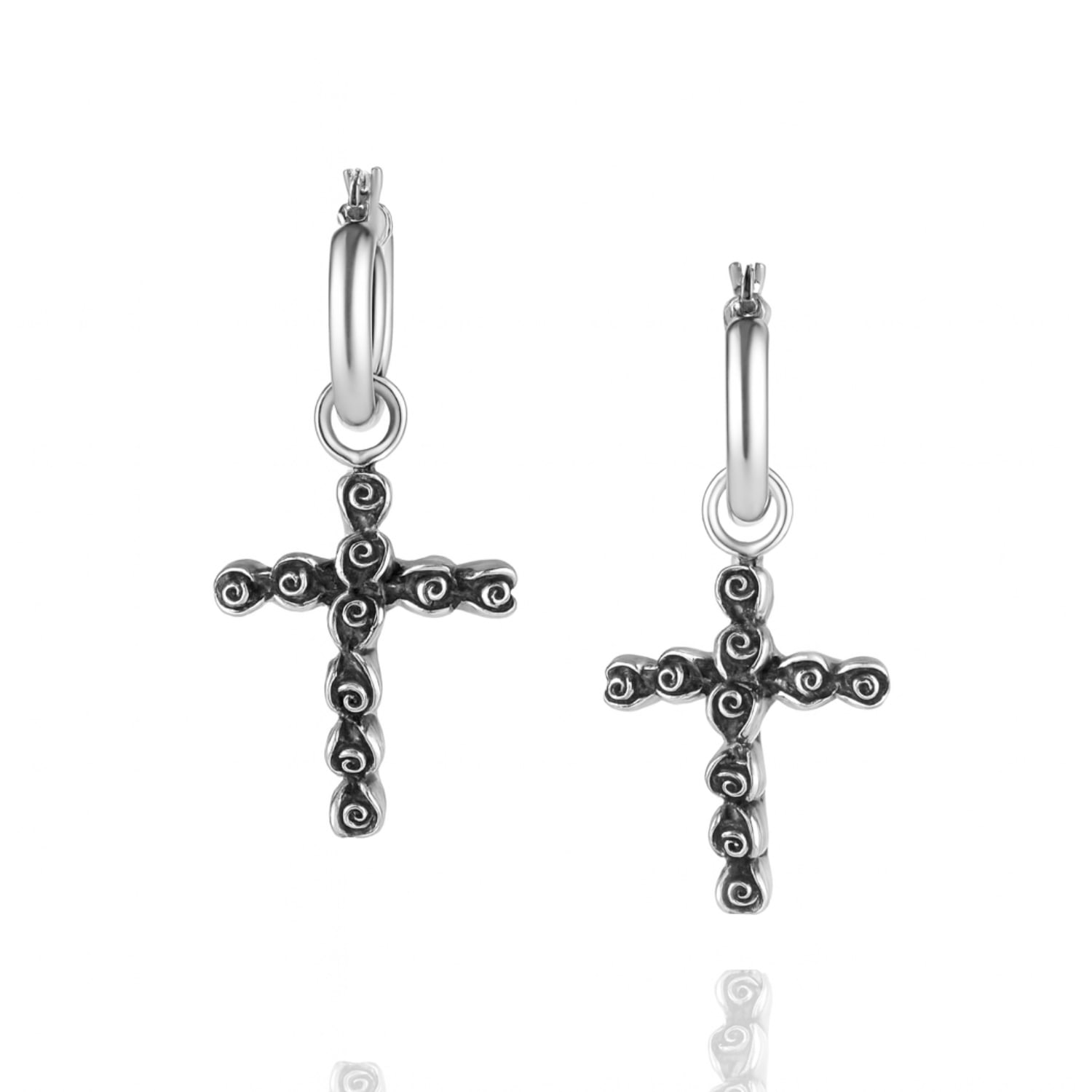 Love Sterling Silver Cross Drop Earrings – Earrings For Women – Jewelry For Women
