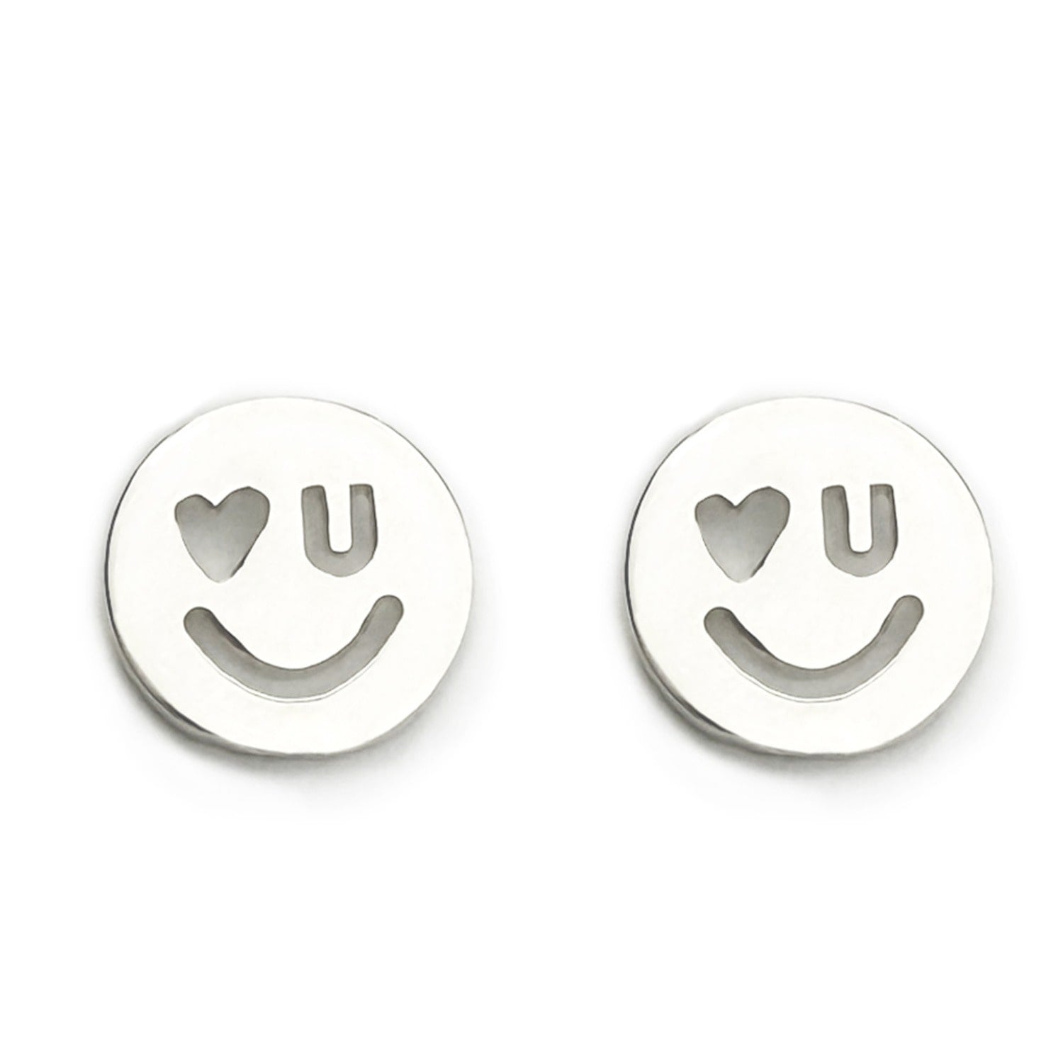 Love U Happy Face Earrings