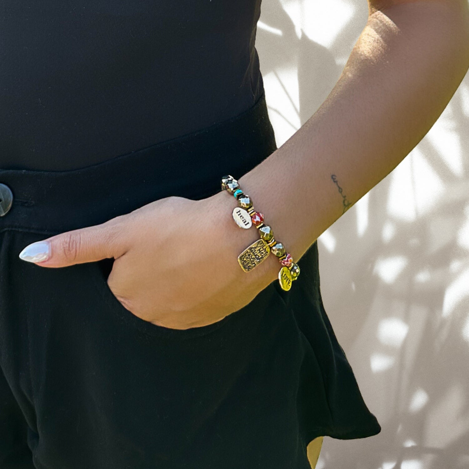 Love Your Life Protection & Luck Beaded Bracelet - Multicolor