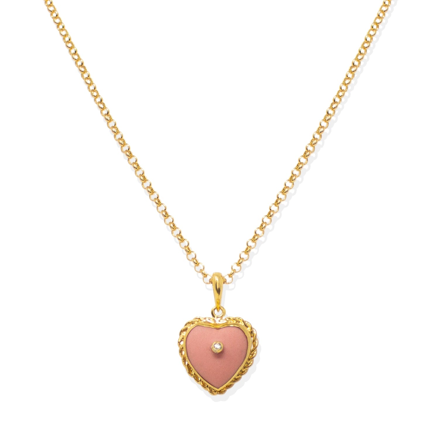 Lovelight Gold-Plated Pink Heart Necklace