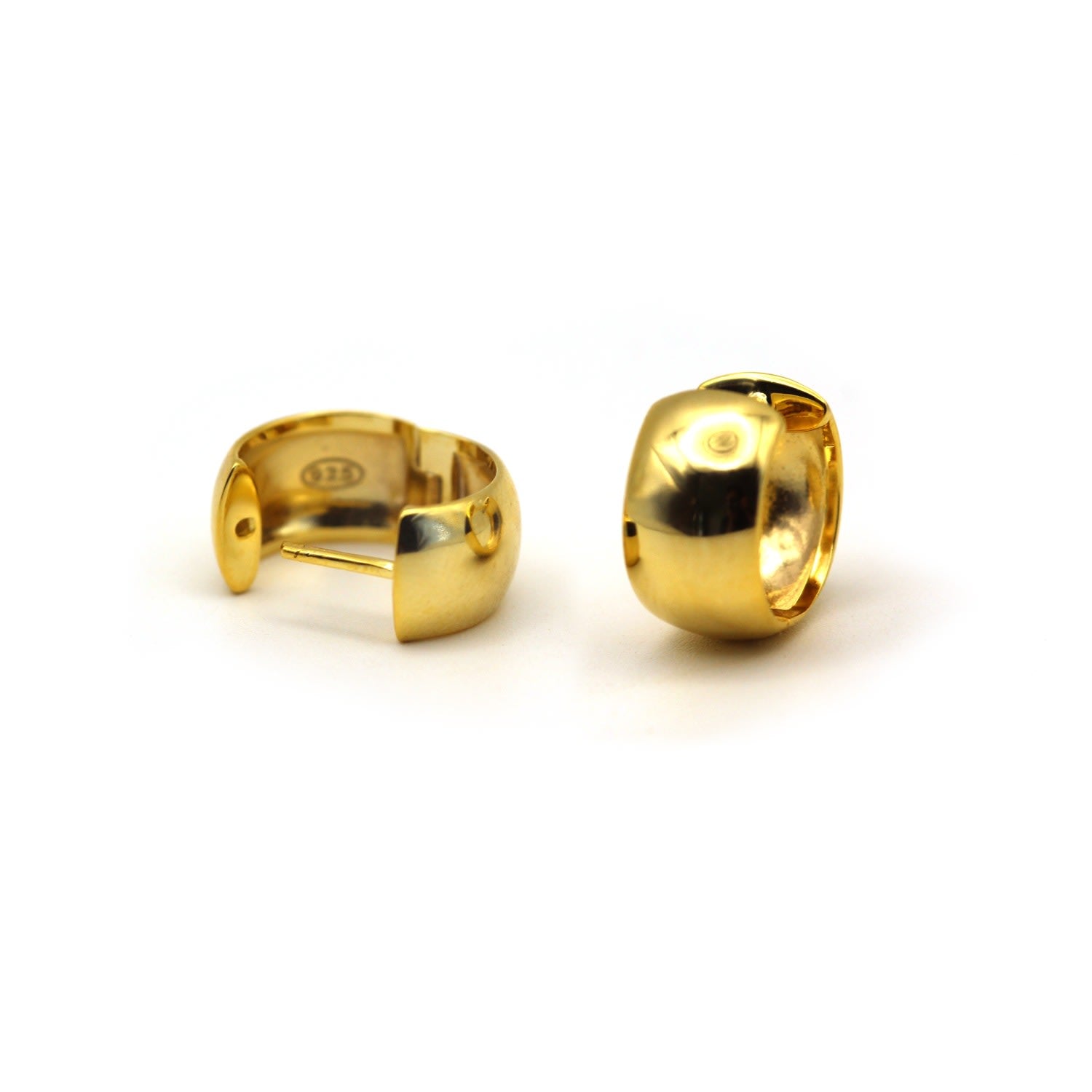 Lovely Bold Huggie Gold Earrings