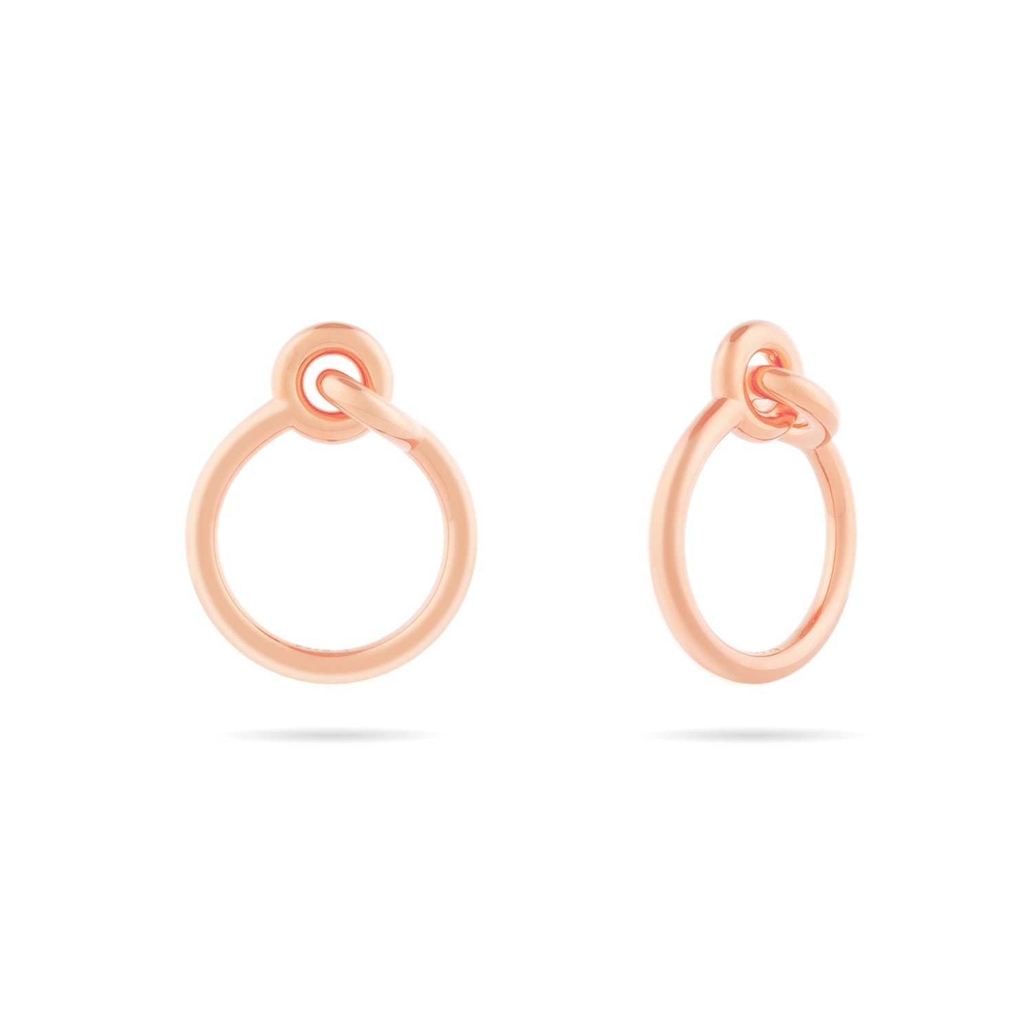 Interlocked Double Circle Ring - Rose Gold
