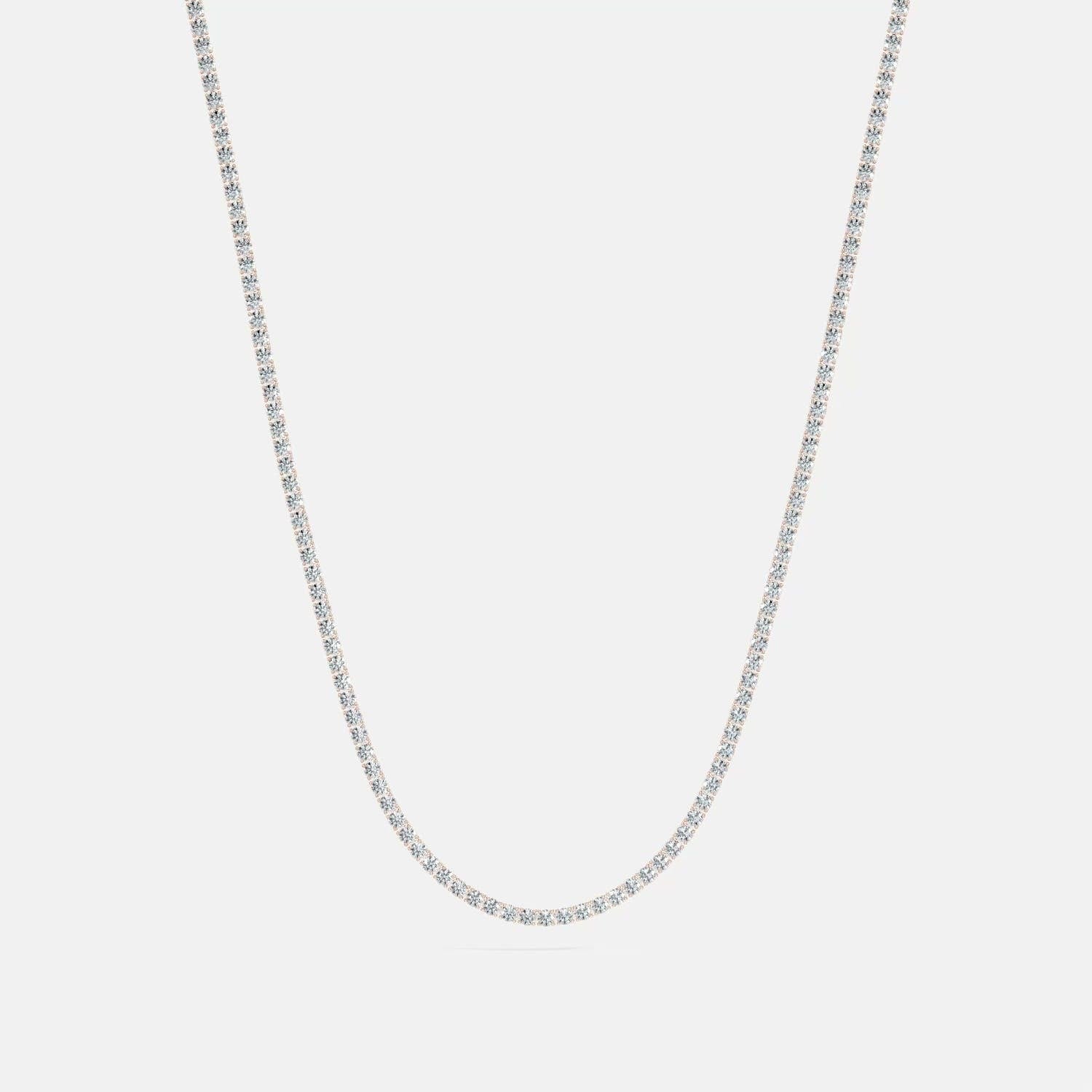 Lee Harris x 30.8 CTW Ann Swiss Blue Topaz Tennis Necklace in 18K Yellow Gold