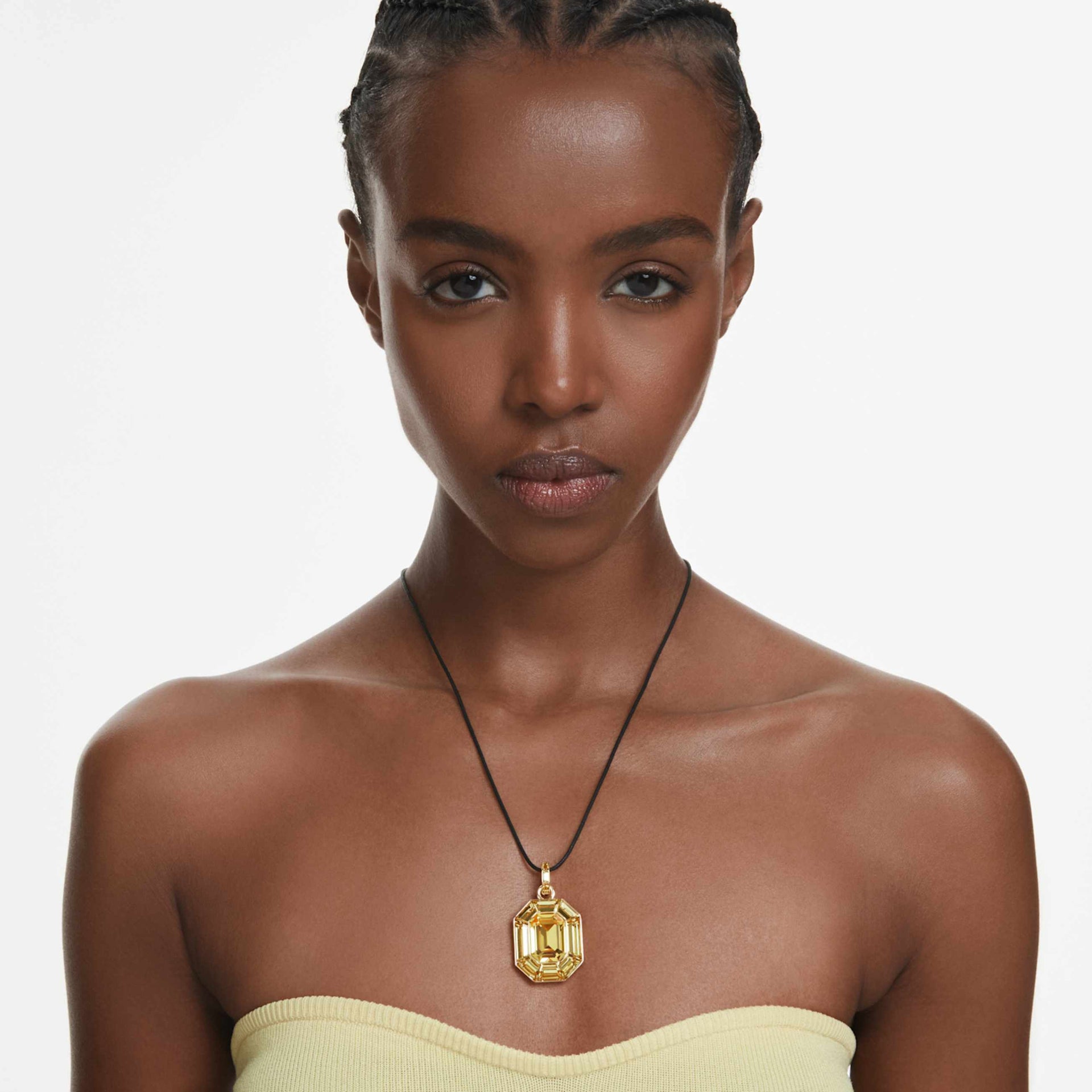 LUCENT PENDANT OCTAGON SHAPE YELLOW GOLD TONE PLATED
