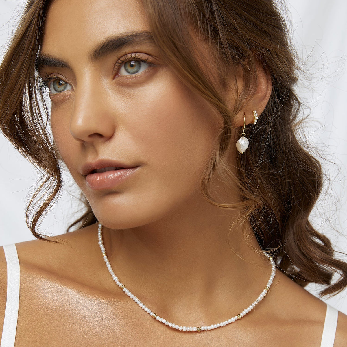 Lucia Pearl And Gold Necklace