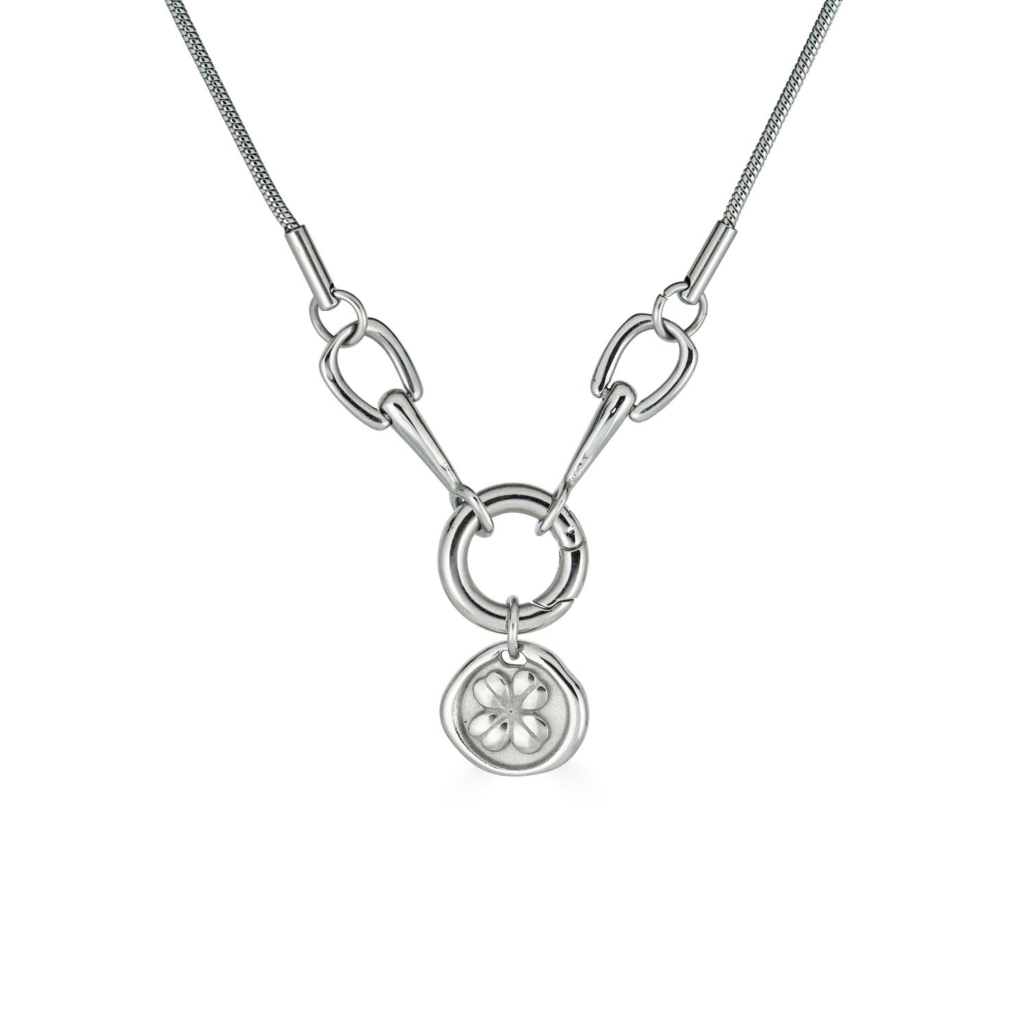 Lucky Charm Necklace In Silver