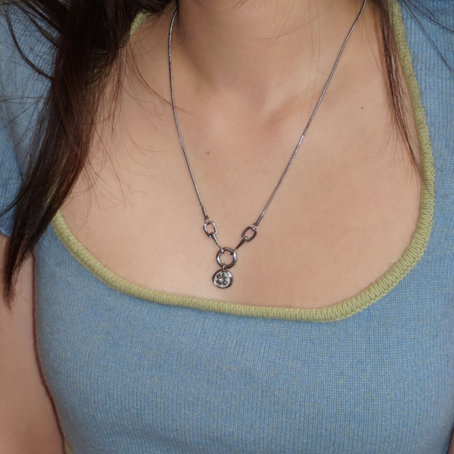Lucky Charm Necklace In Silver
