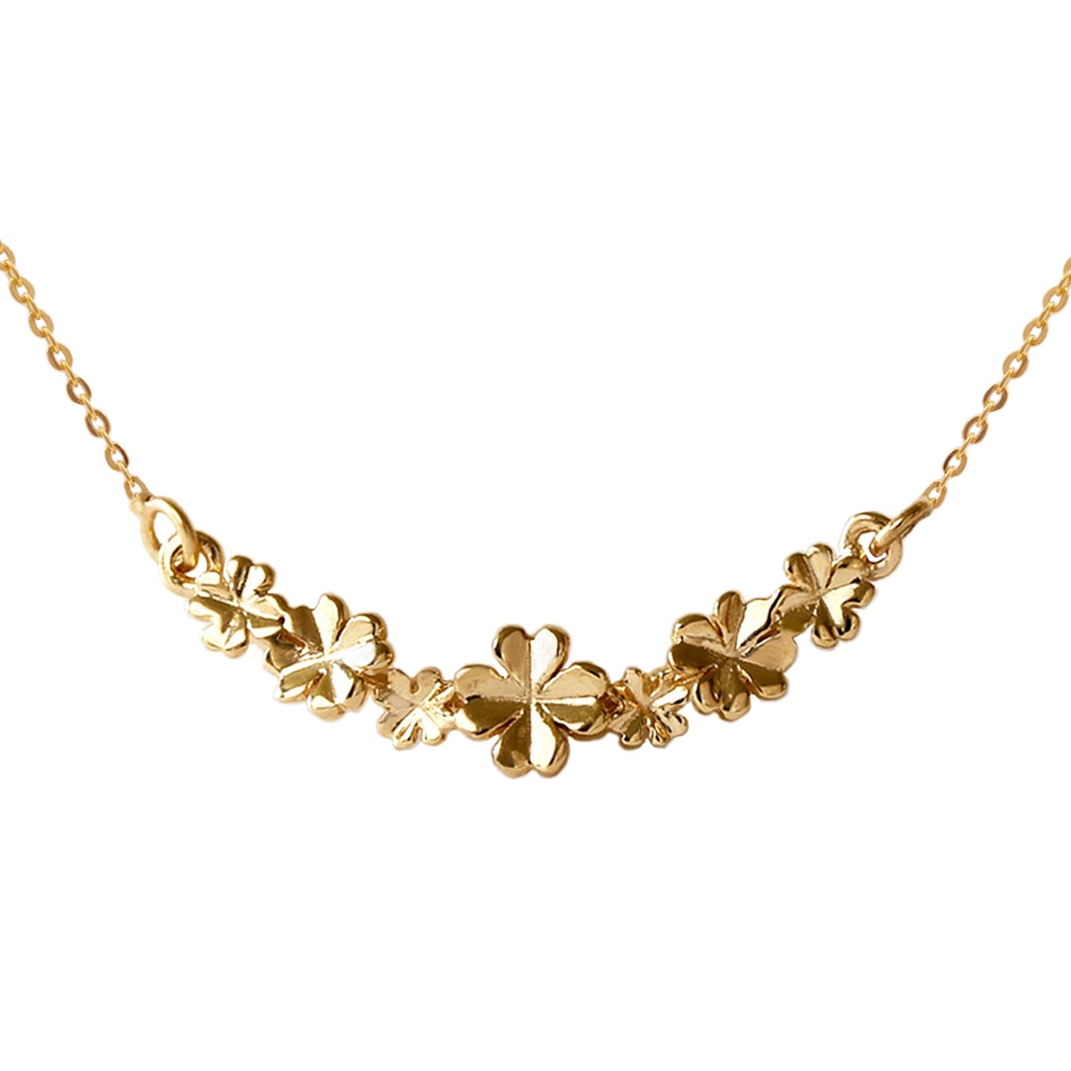 Lucky Clover Bar Necklace – Gold