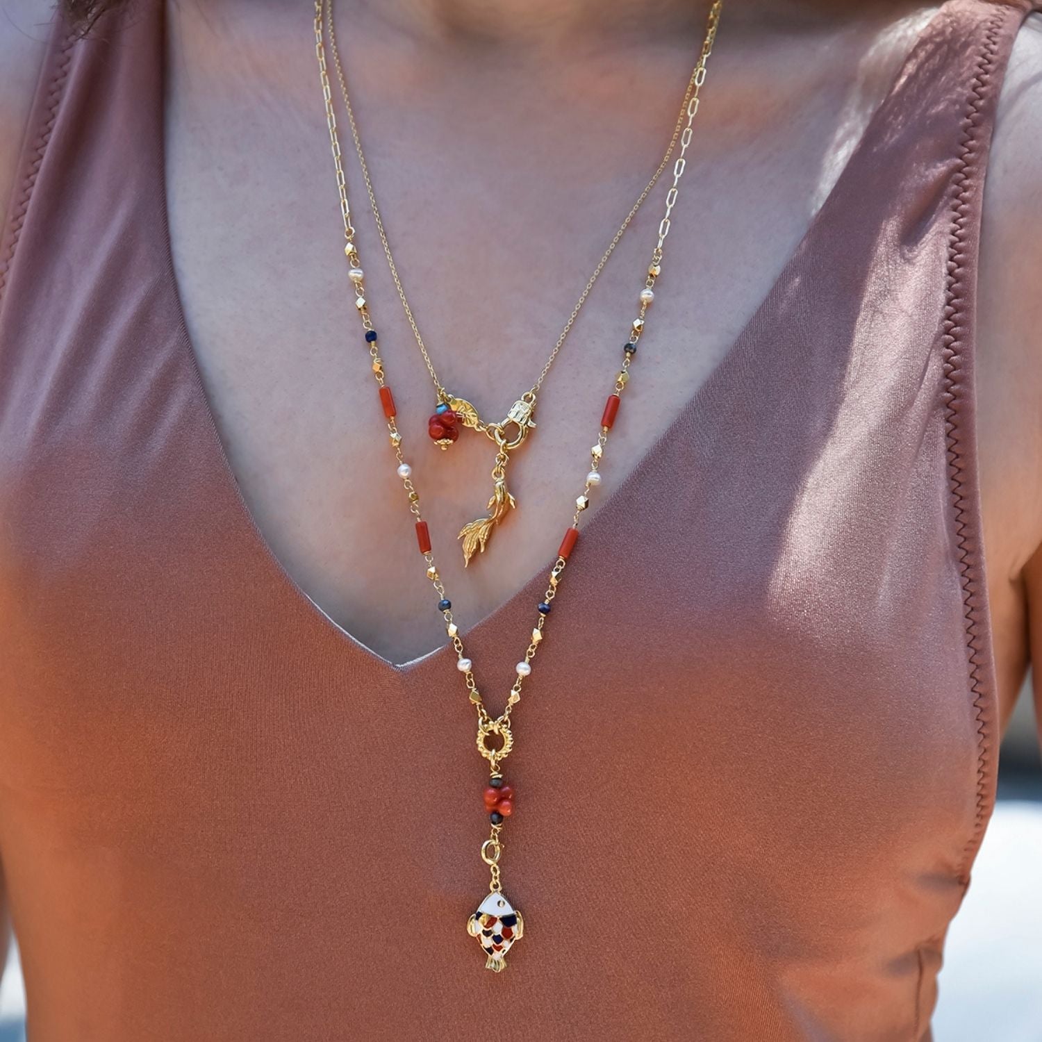 Lucky Coi - Fish Pendant Necklace