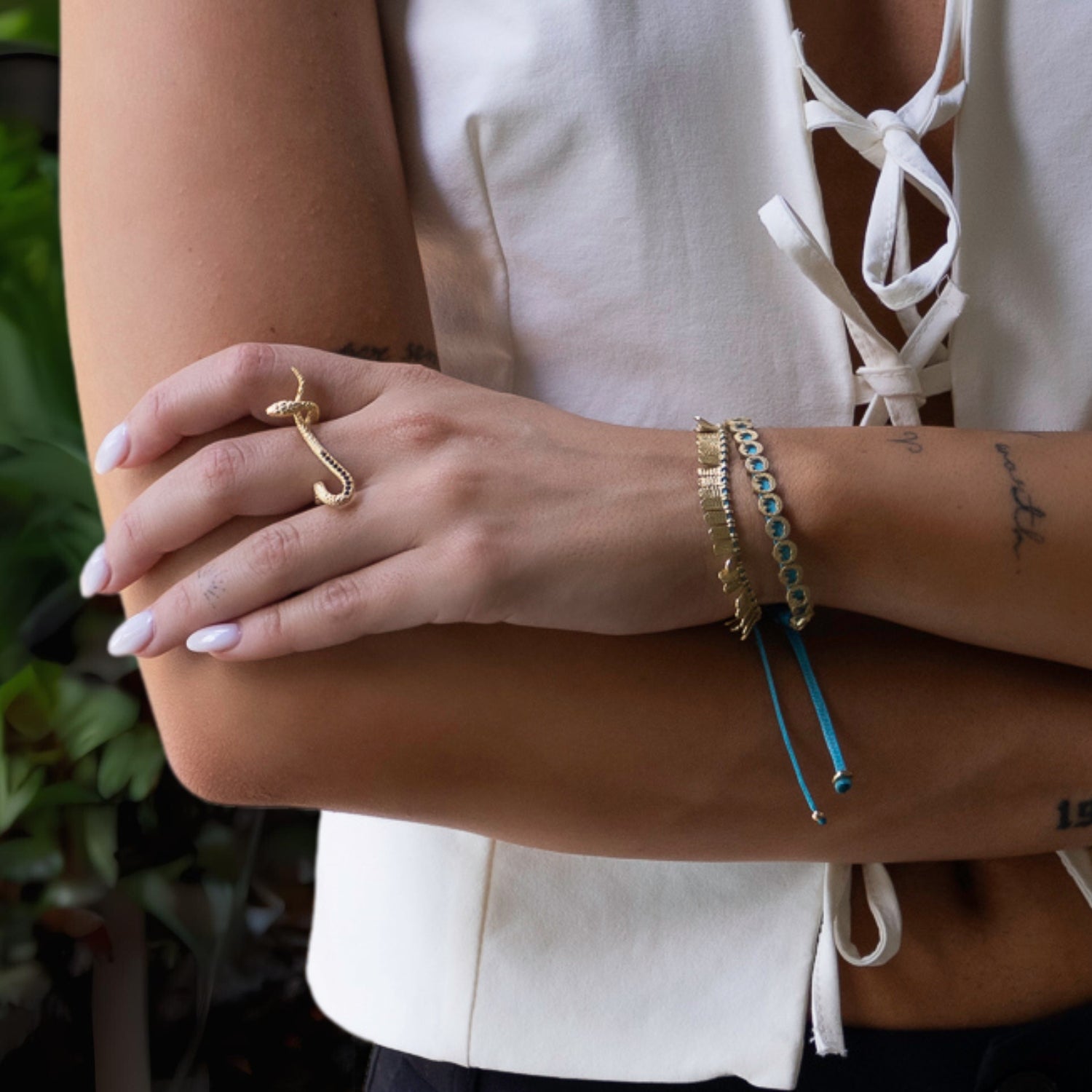 Lucky Elephant Turquoise Woven Unisex String Bracelet - Turquoise
