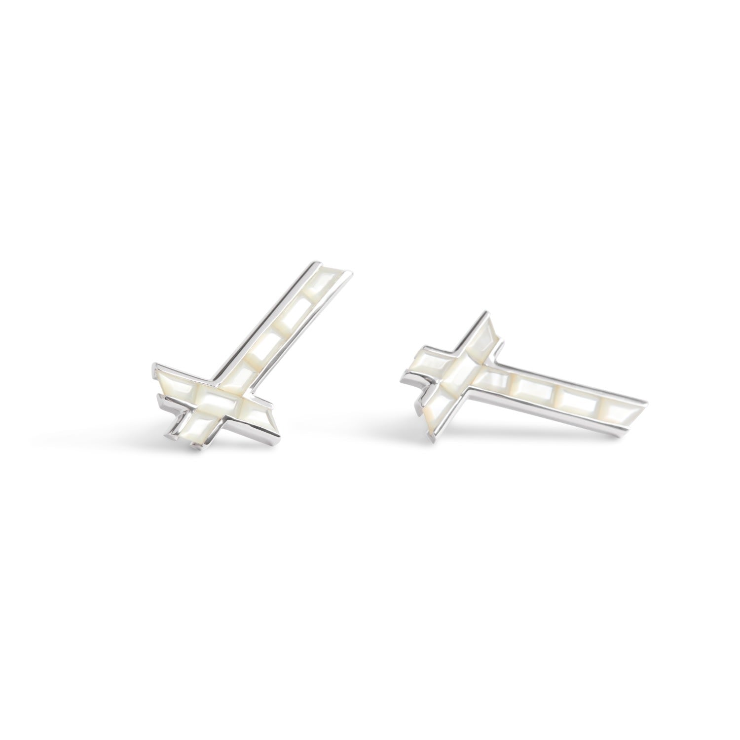 Lucky Star Earrings - June - Pearl - Silver