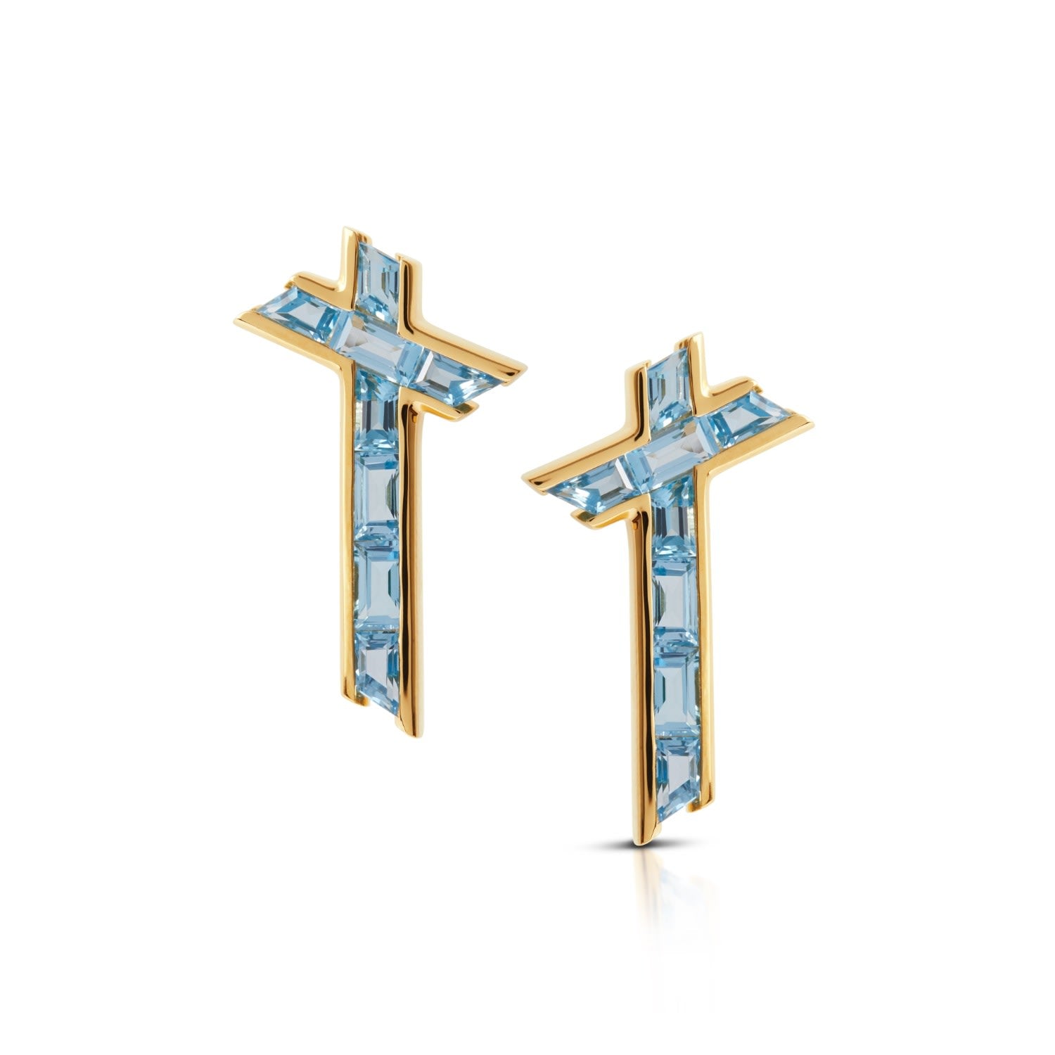 Lucky Star Earrings - November - Topaz - Gold Vermeil