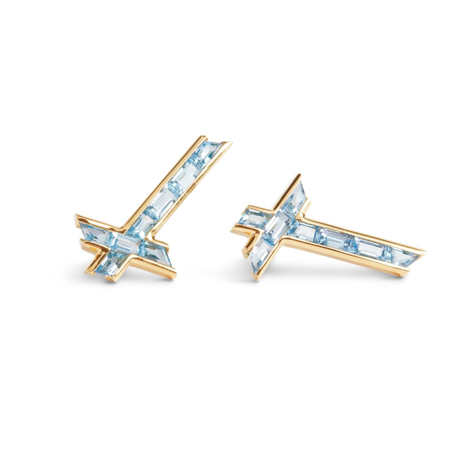 Lucky Star Earrings - November - Topaz - Gold Vermeil
