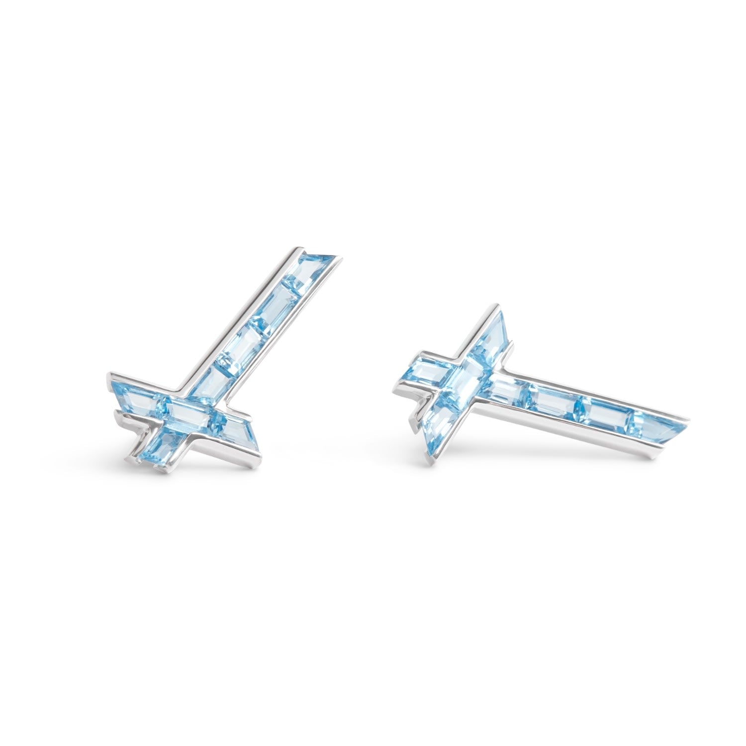 Lucky Star Earrings - November - Topaz - Silver