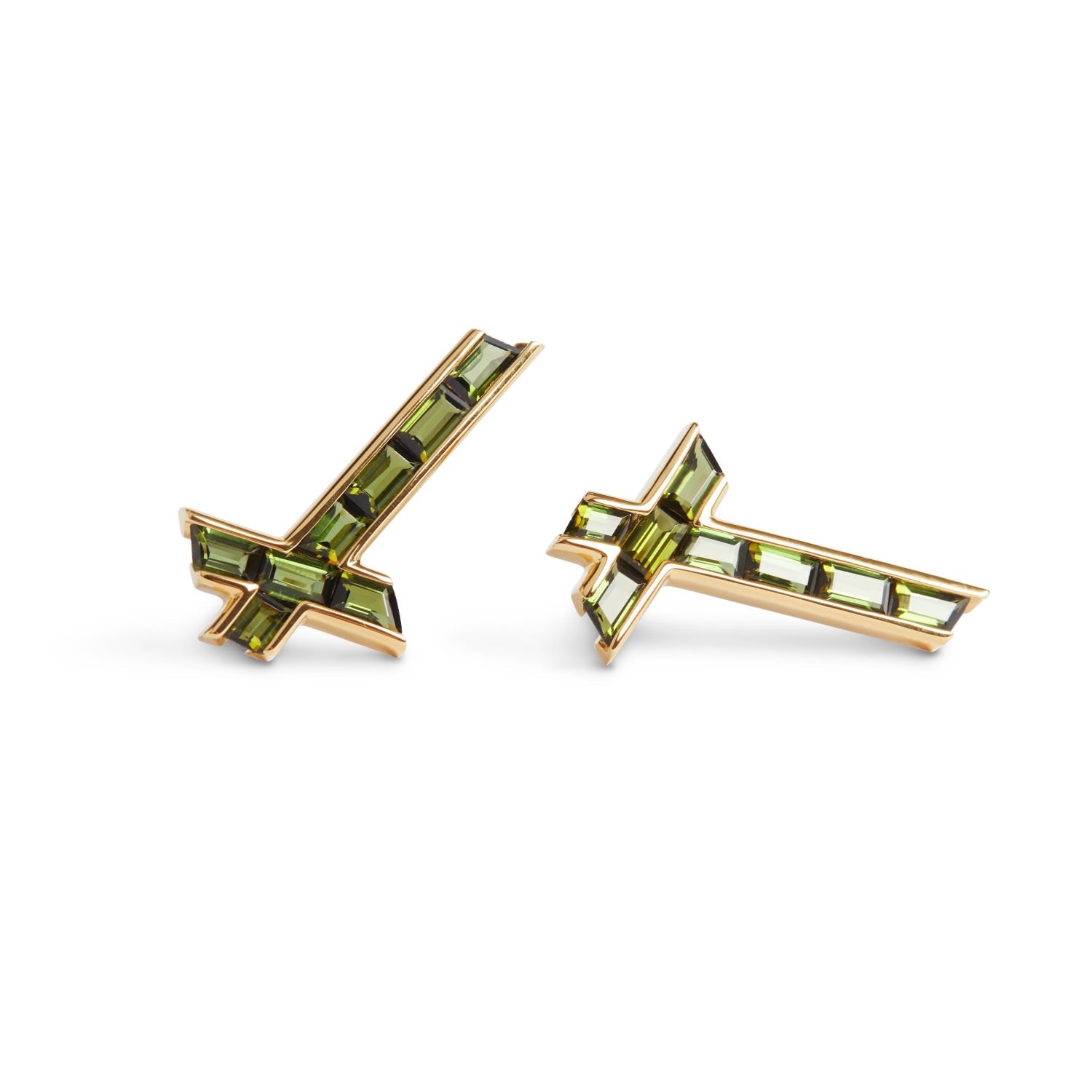 Lucky Star Earrings - October - Tourmaline - Gold Vermeil