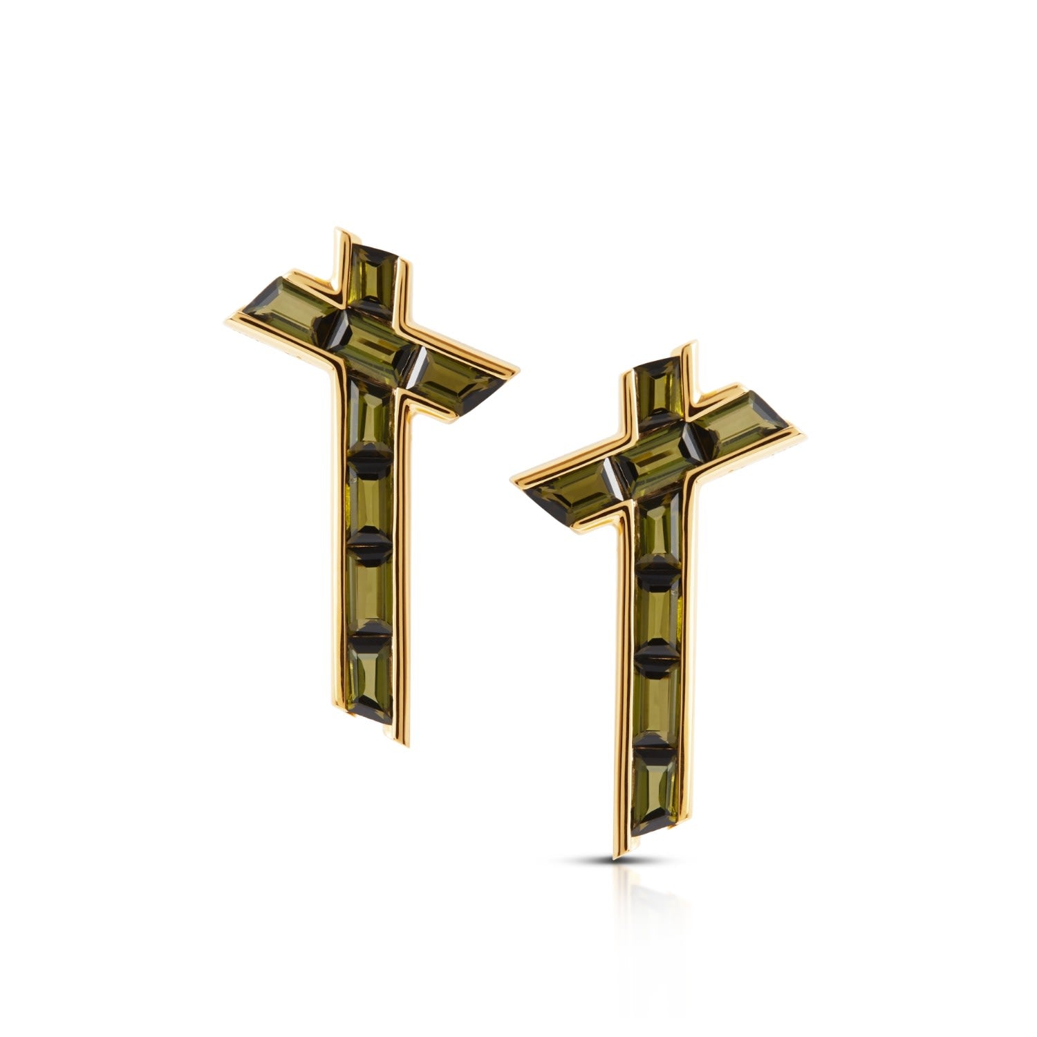 Lucky Star Earrings - October - Tourmaline - Gold Vermeil