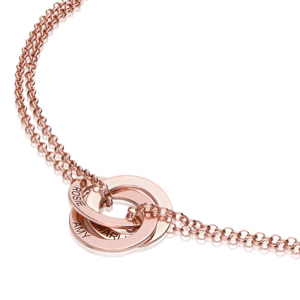 Lucy Russian Ring Bracelet in 18K Rose Gold Plating
