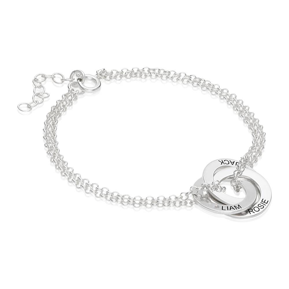 Lucy Russian Ring Bracelet with Diamond in Sterling Silver