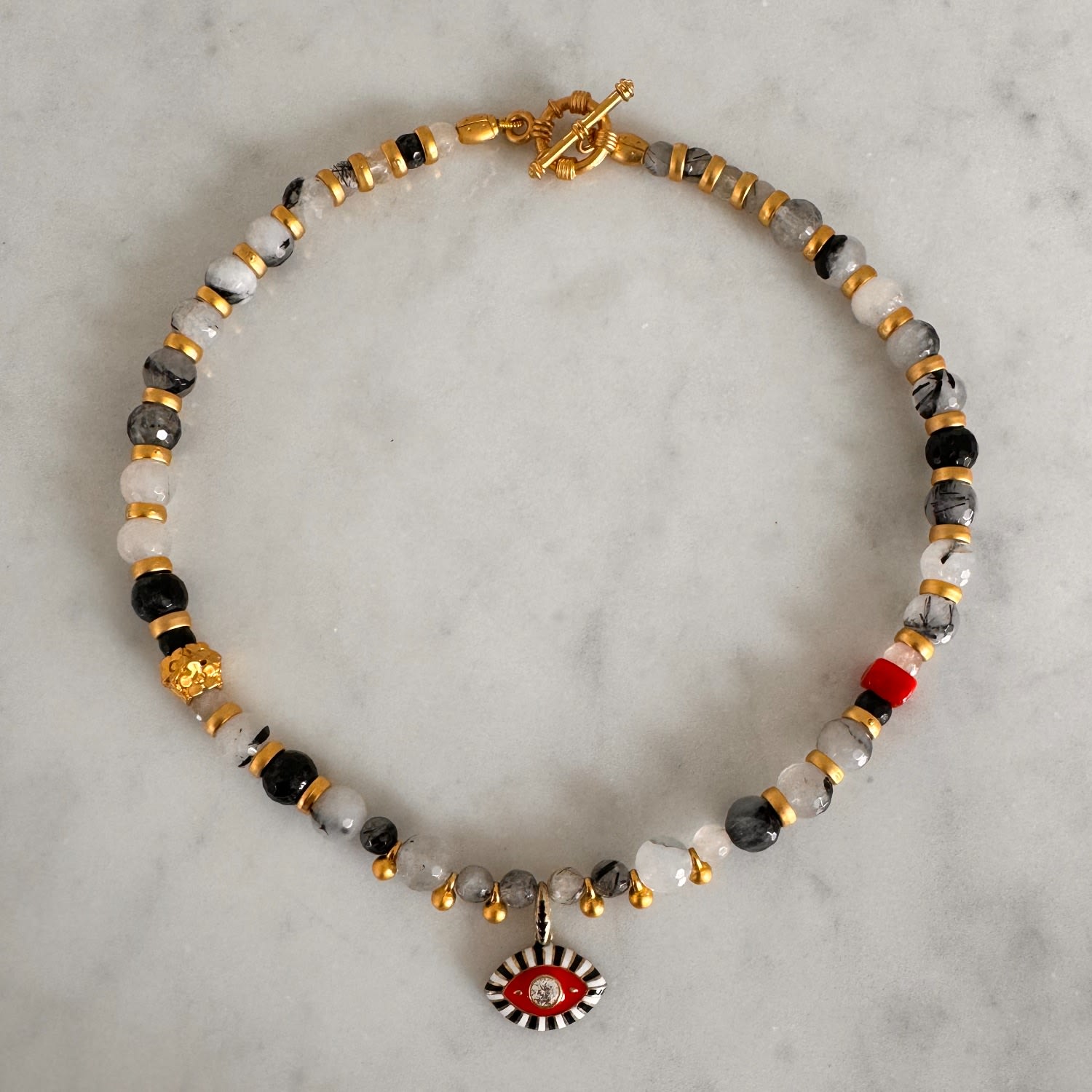 Lumen Eye Rutile Quartz Necklace