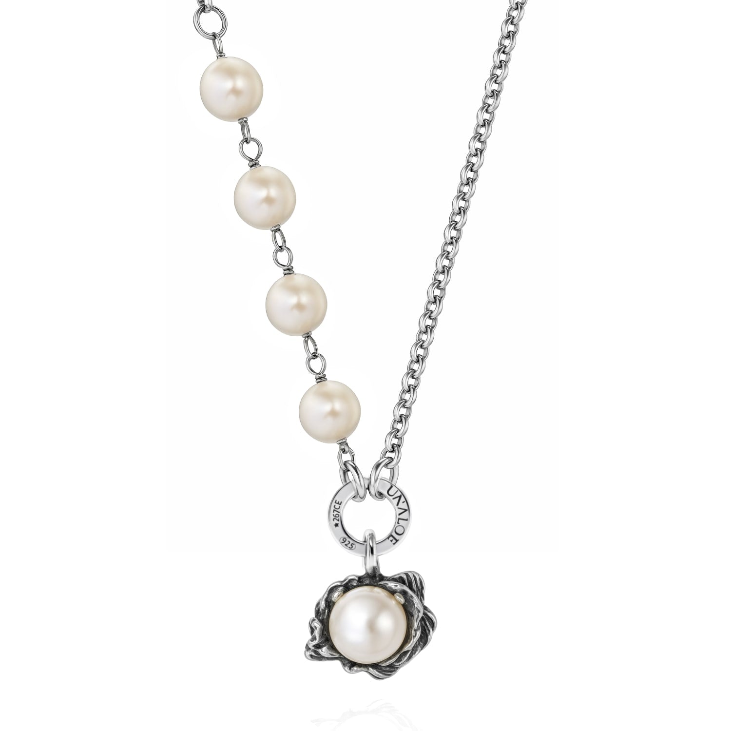 Lumina Necklace Silver With Pearl - Elegant Jewelry For Women