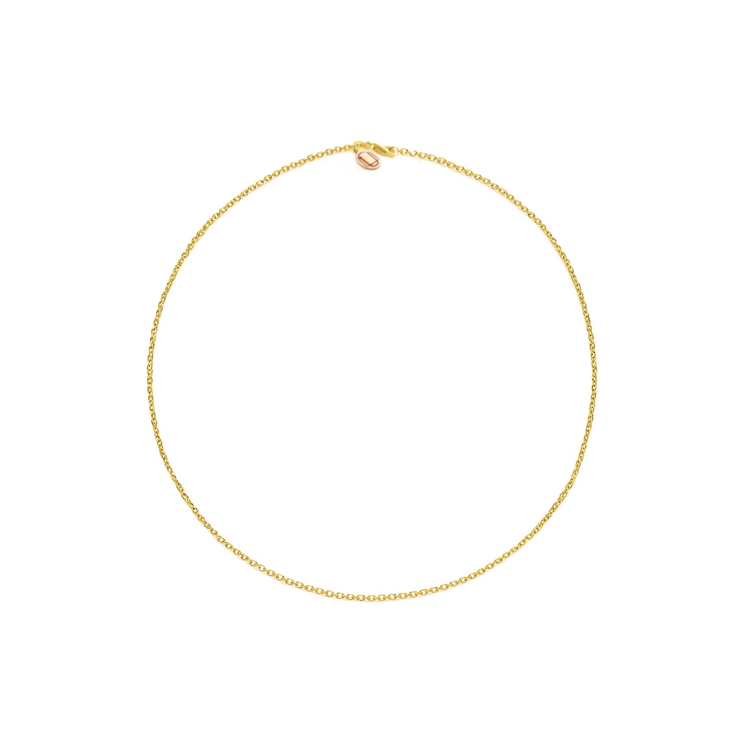 Luminous Necklace In Sterling Silver- Gold Plated– Forty Cm Chain
