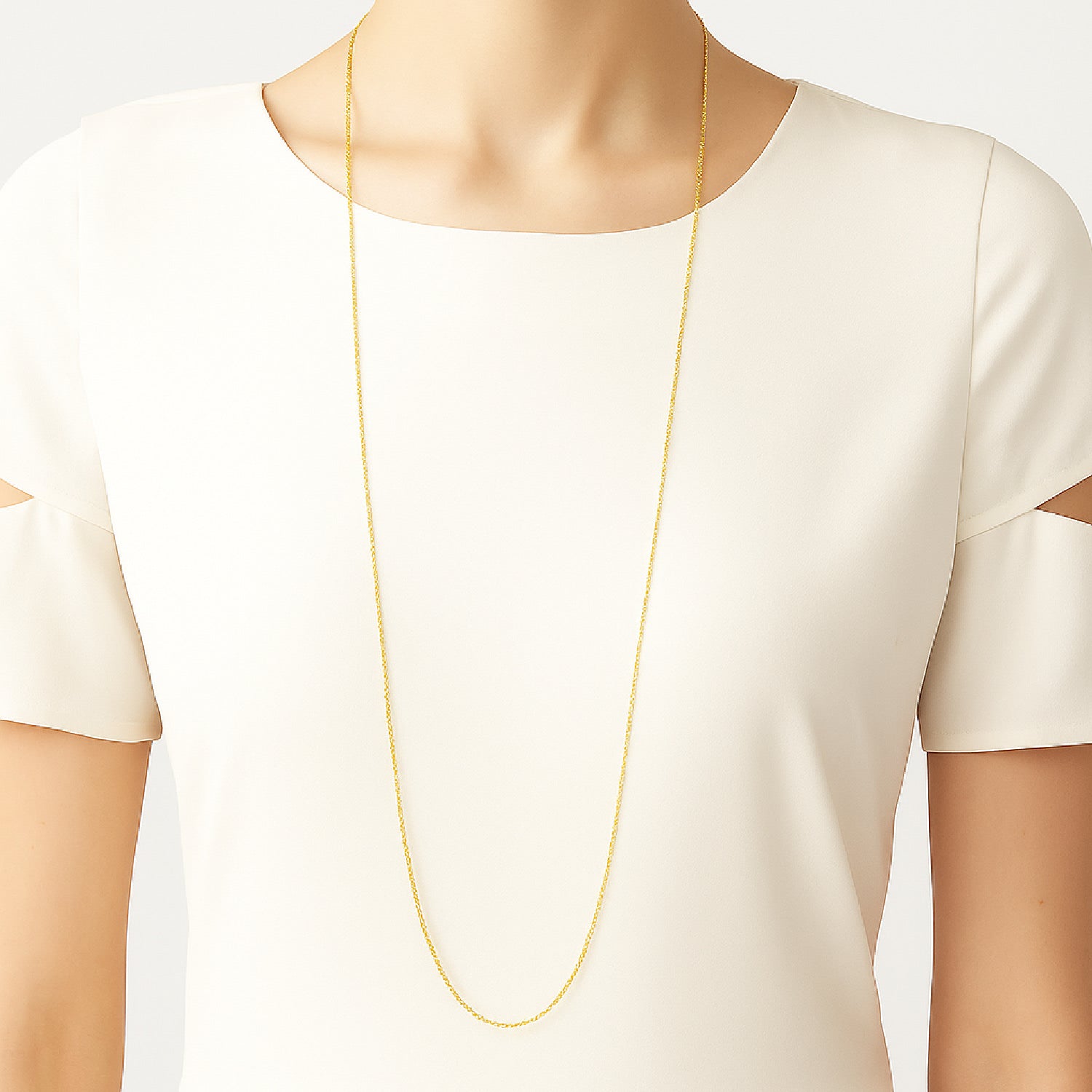 Luminous Necklace – Ninety Cm Chain-Gold-Plated