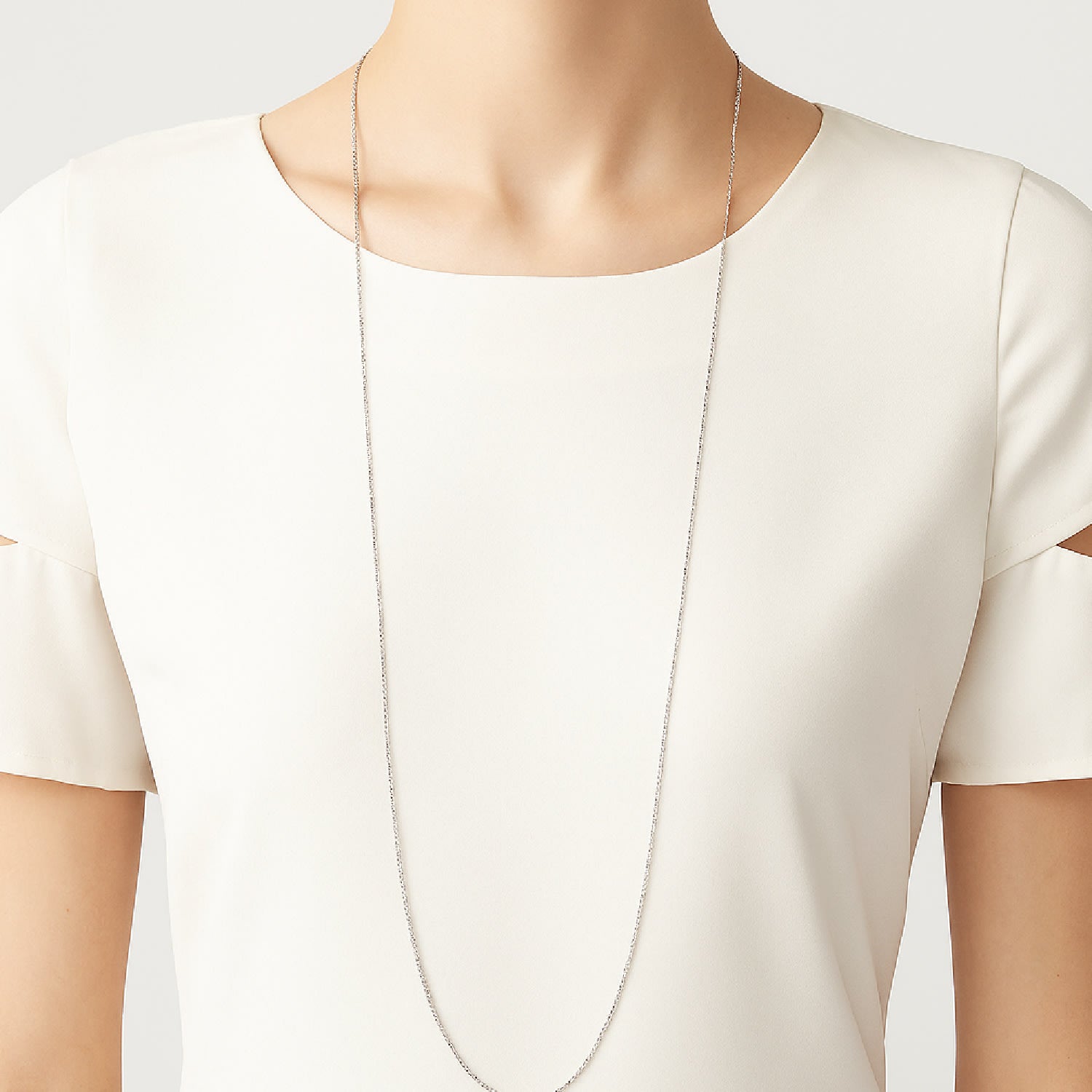 Luminous Necklace – Ninety Cm Chain - Sterling Silver