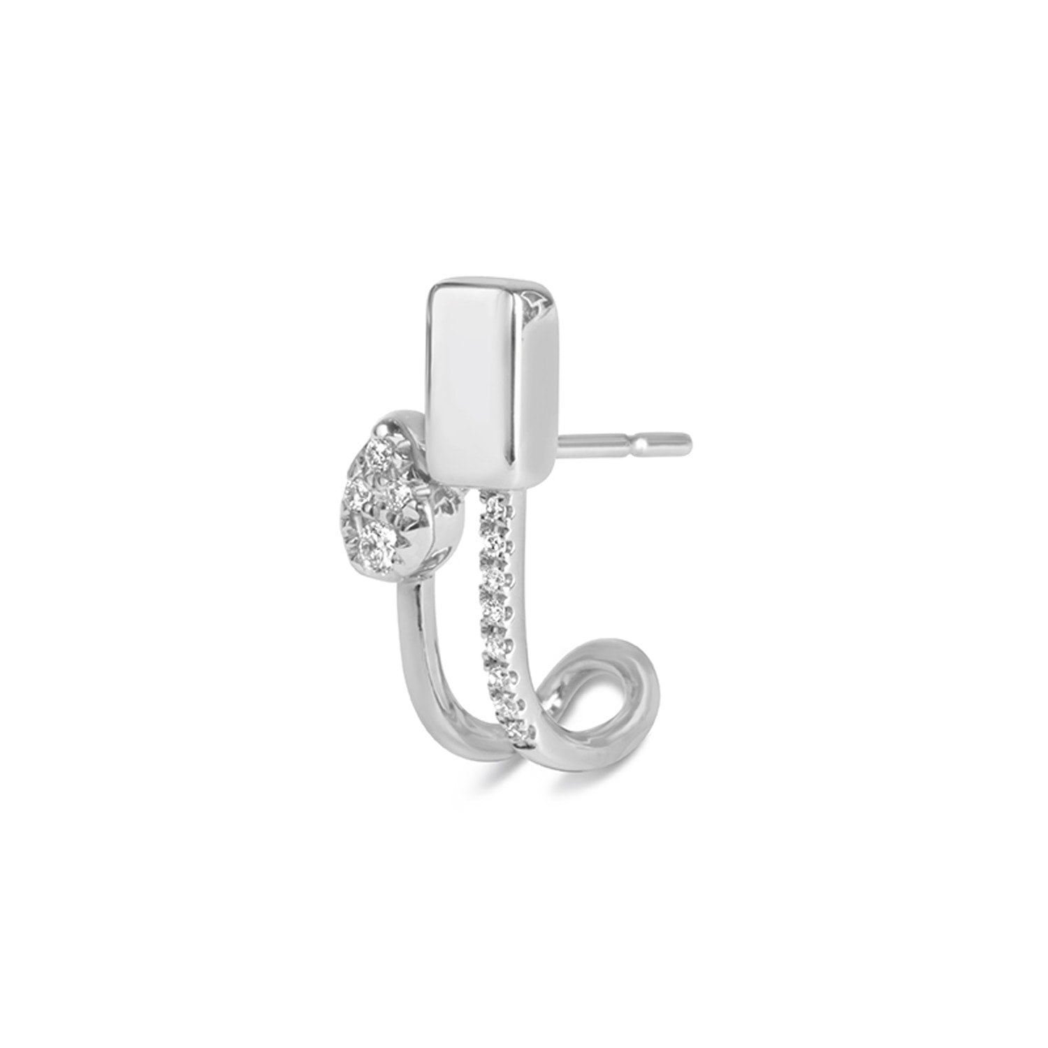 Luna Double Diamond Single Earring