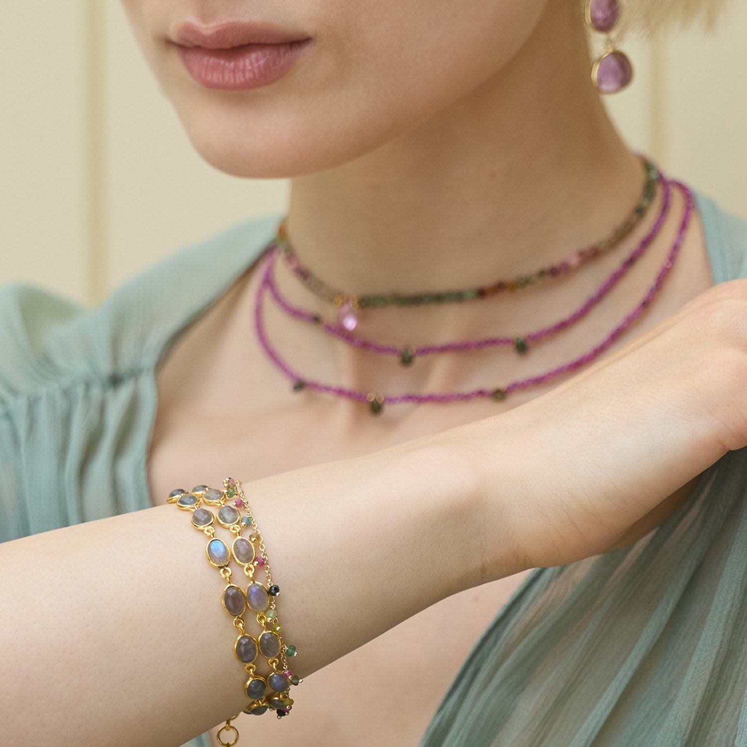 Luna Labradorite Gemstone Bracelet