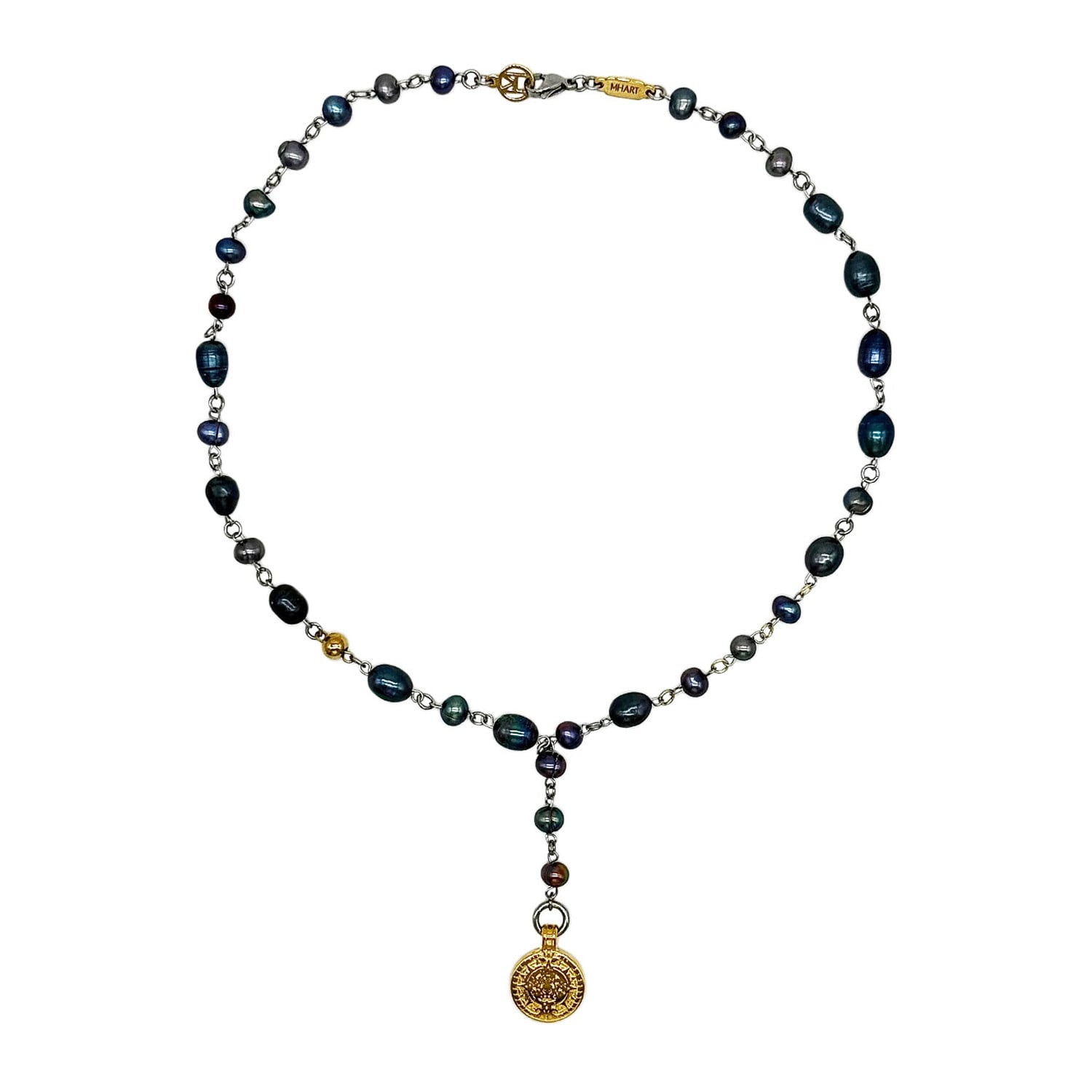 Luna Noir Coin Pearl Lariat