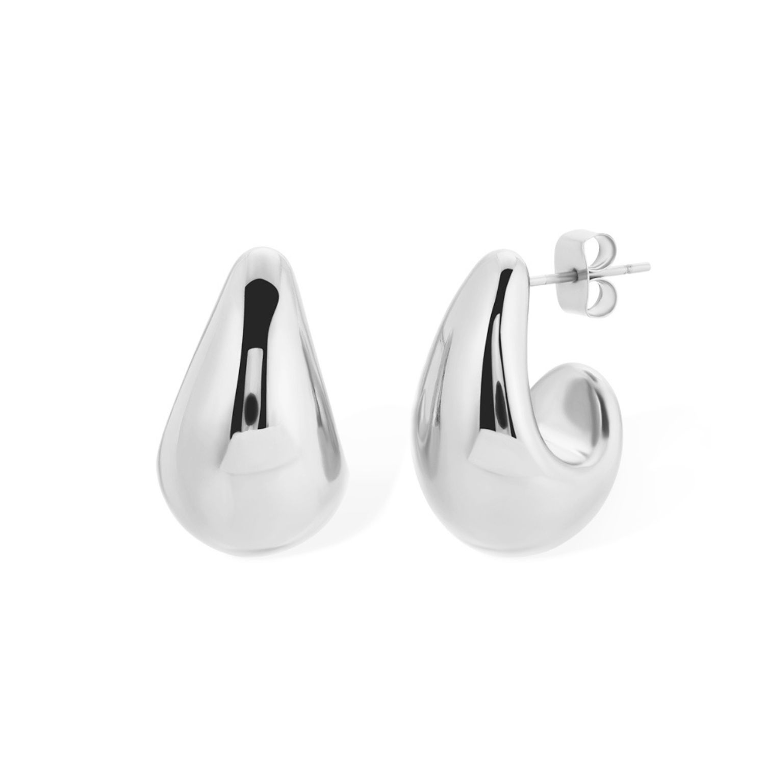 Luna Teardrop Earrings - Silver