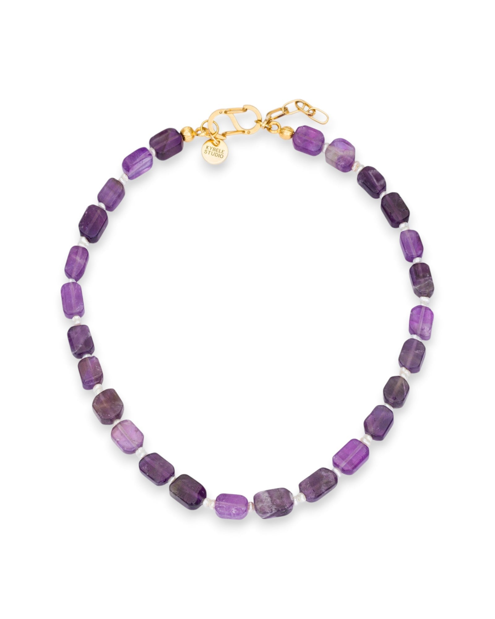 Lunar Harmony Necklace With Amethyst & Pearls