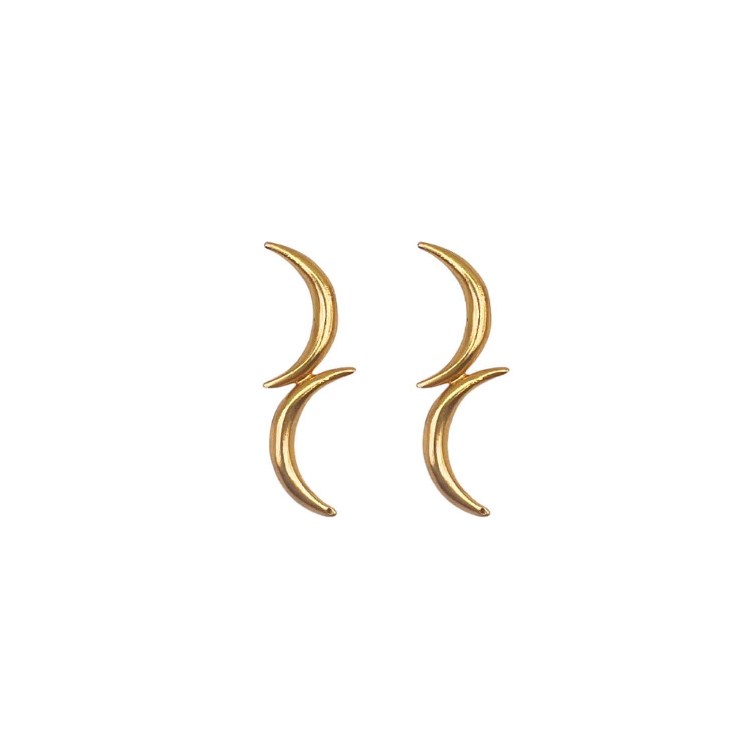 Lunar Mirror - Dangle Earrings 24K Gold Plated