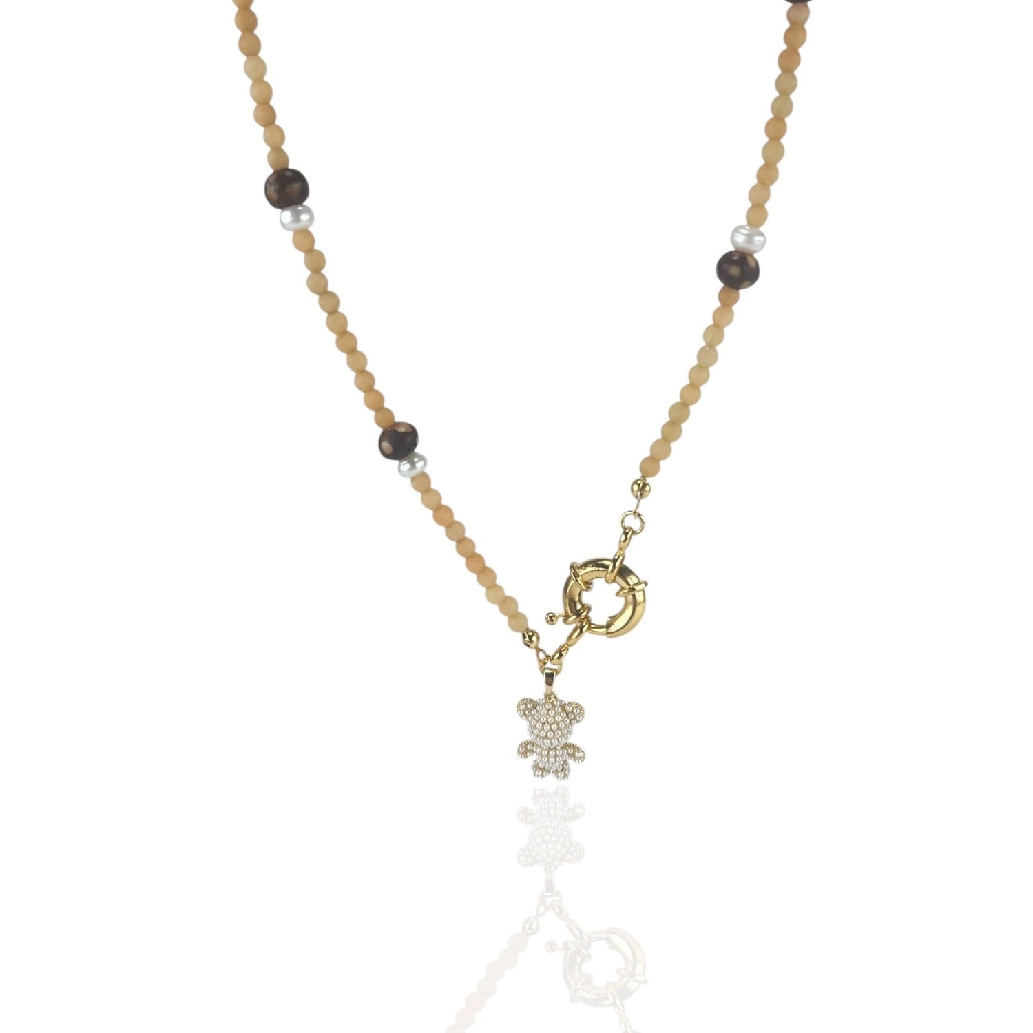 Lunibear Gemstone Pendant Necklace