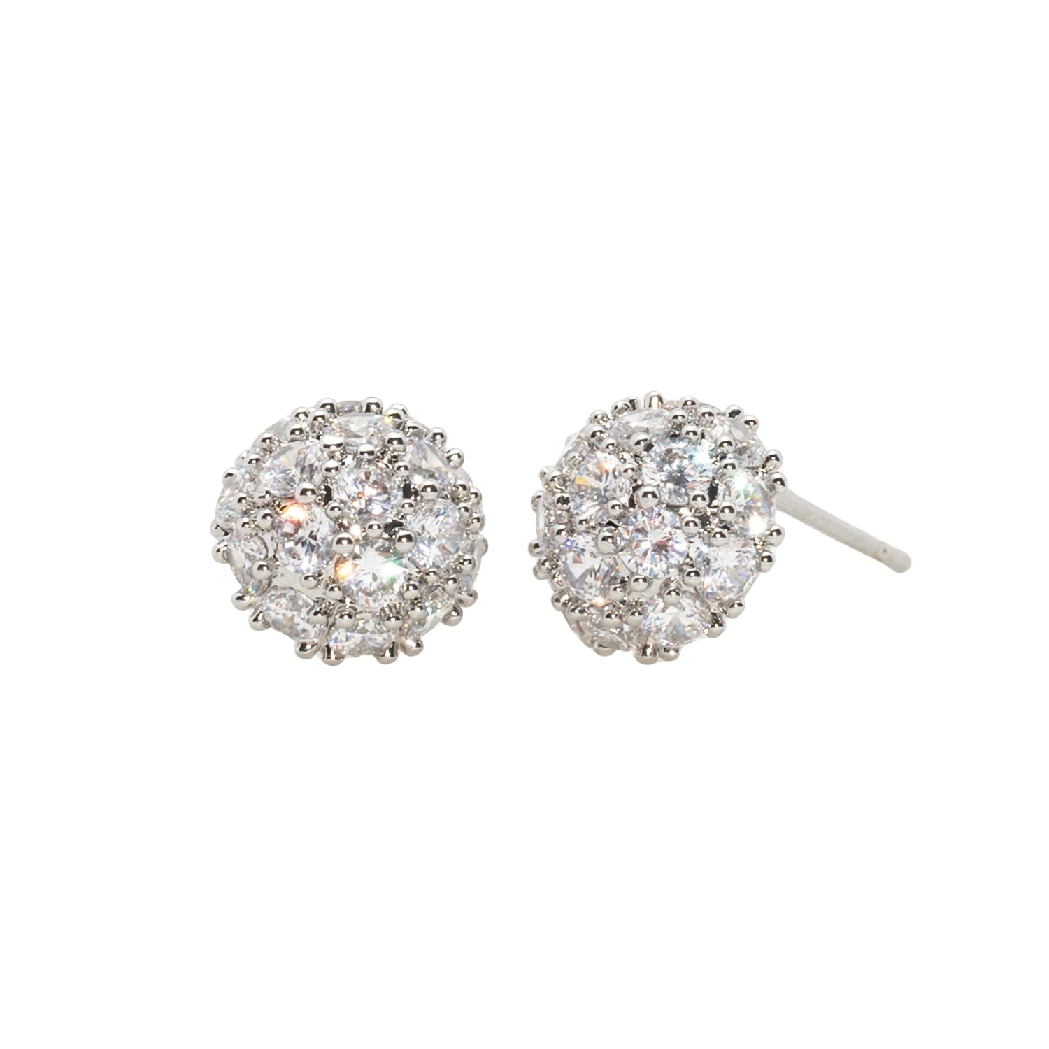 Lustre Bloom Studs In Platinum