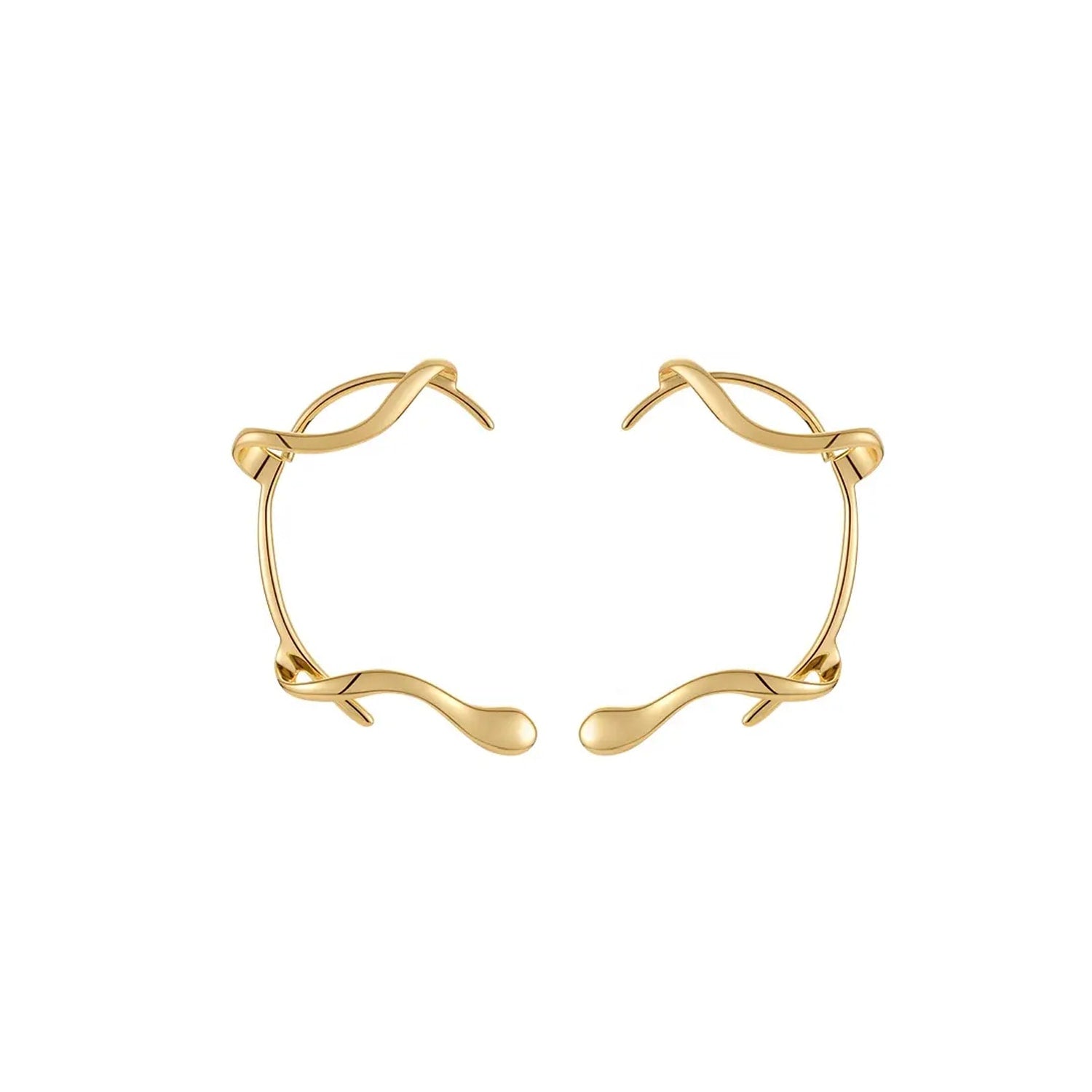 Luxe Ear Cuff Gold Minimal Statement Minimalist Maximalist Unique Ear Climber Earring