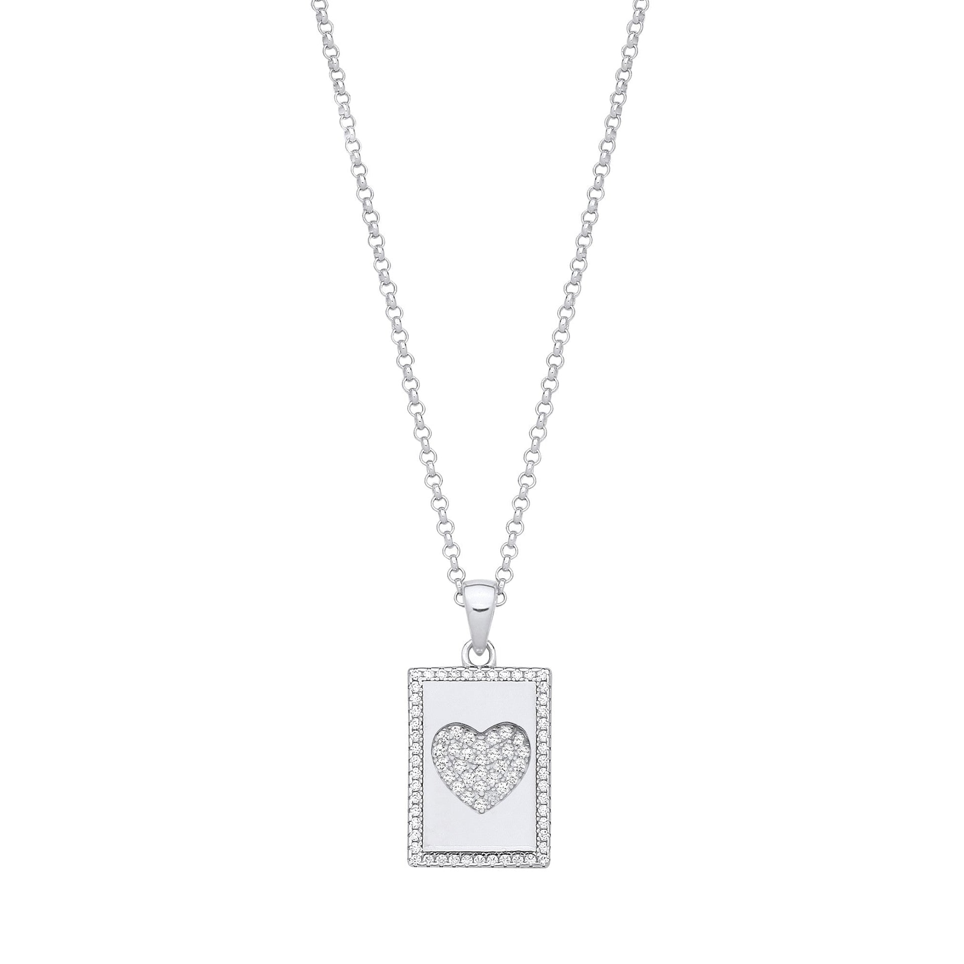 Luxe Heartbeat Pendant Sterling Silver Necklace