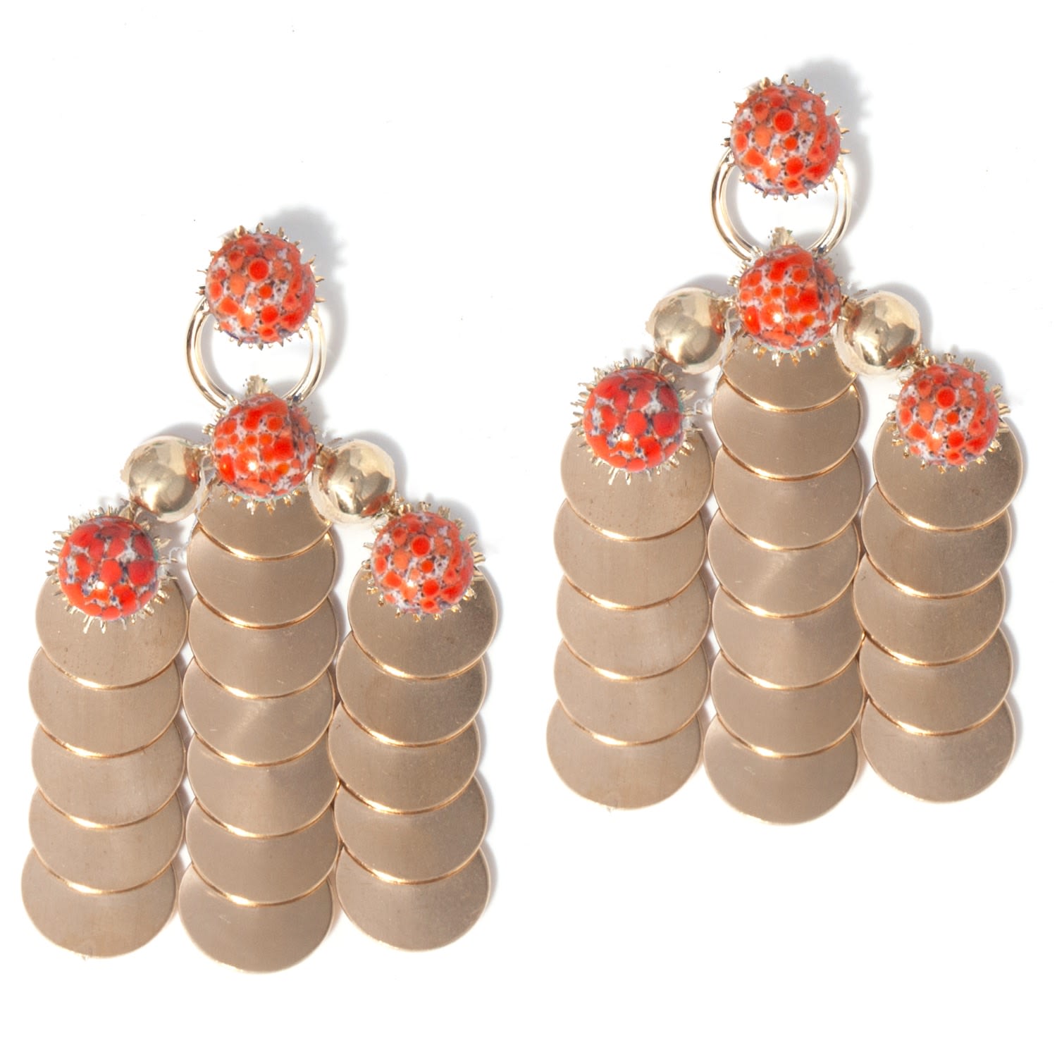 Luxor Earring In Coral